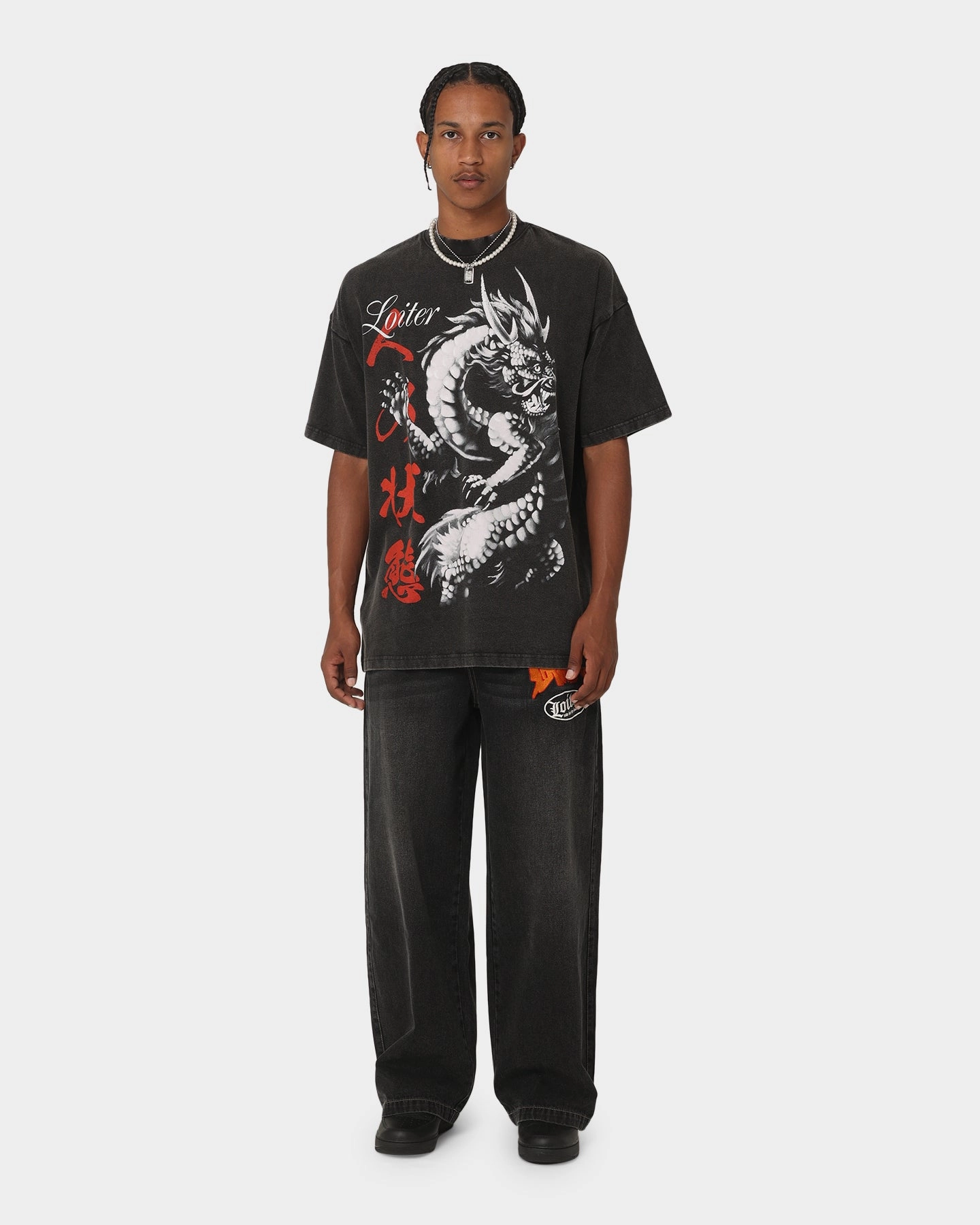 Loiter Dynasty T-Shirt Vintage Black UV Protection Soft Cotton Feel