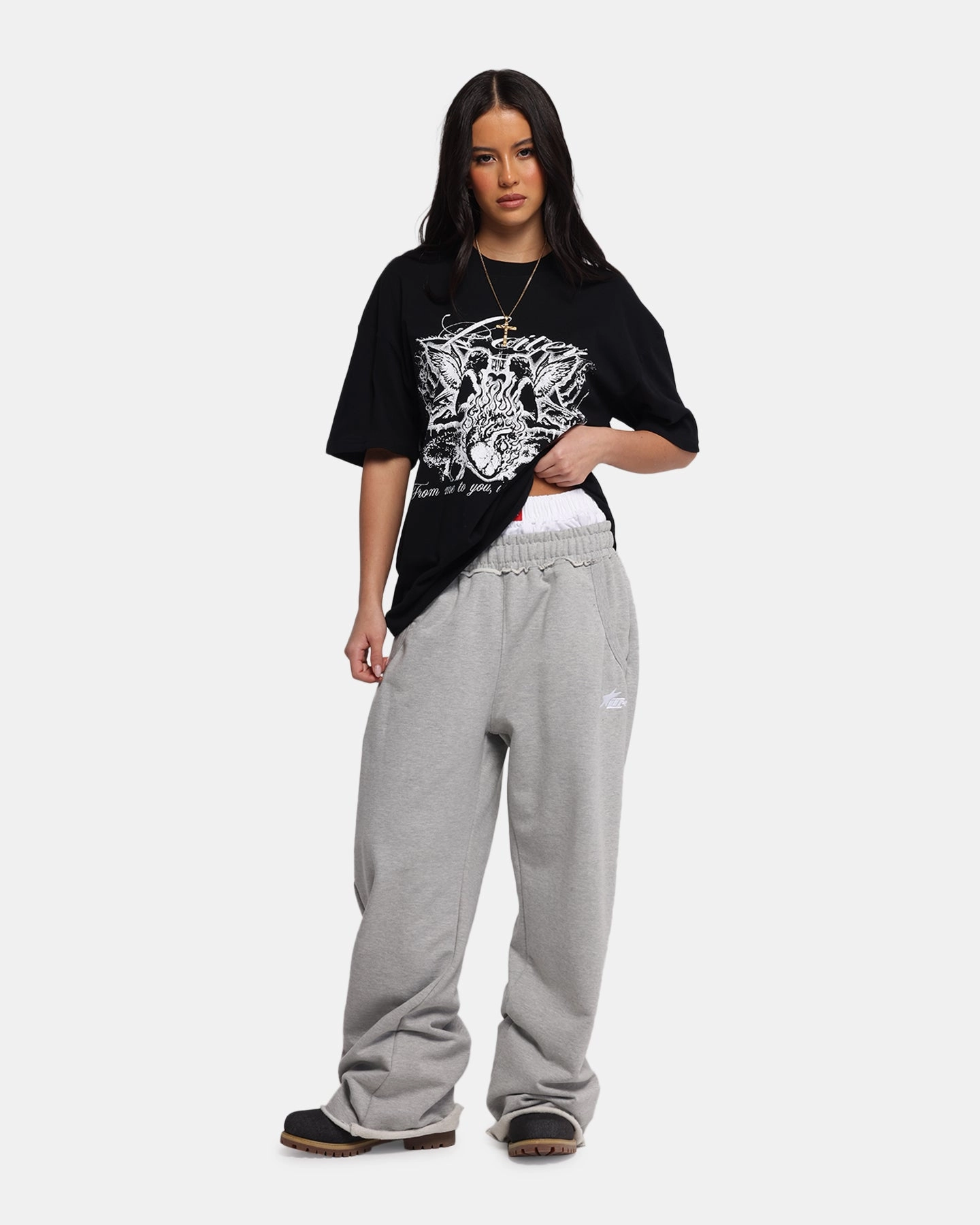 Preppy Loiter Earth Angel T-Shirt Black