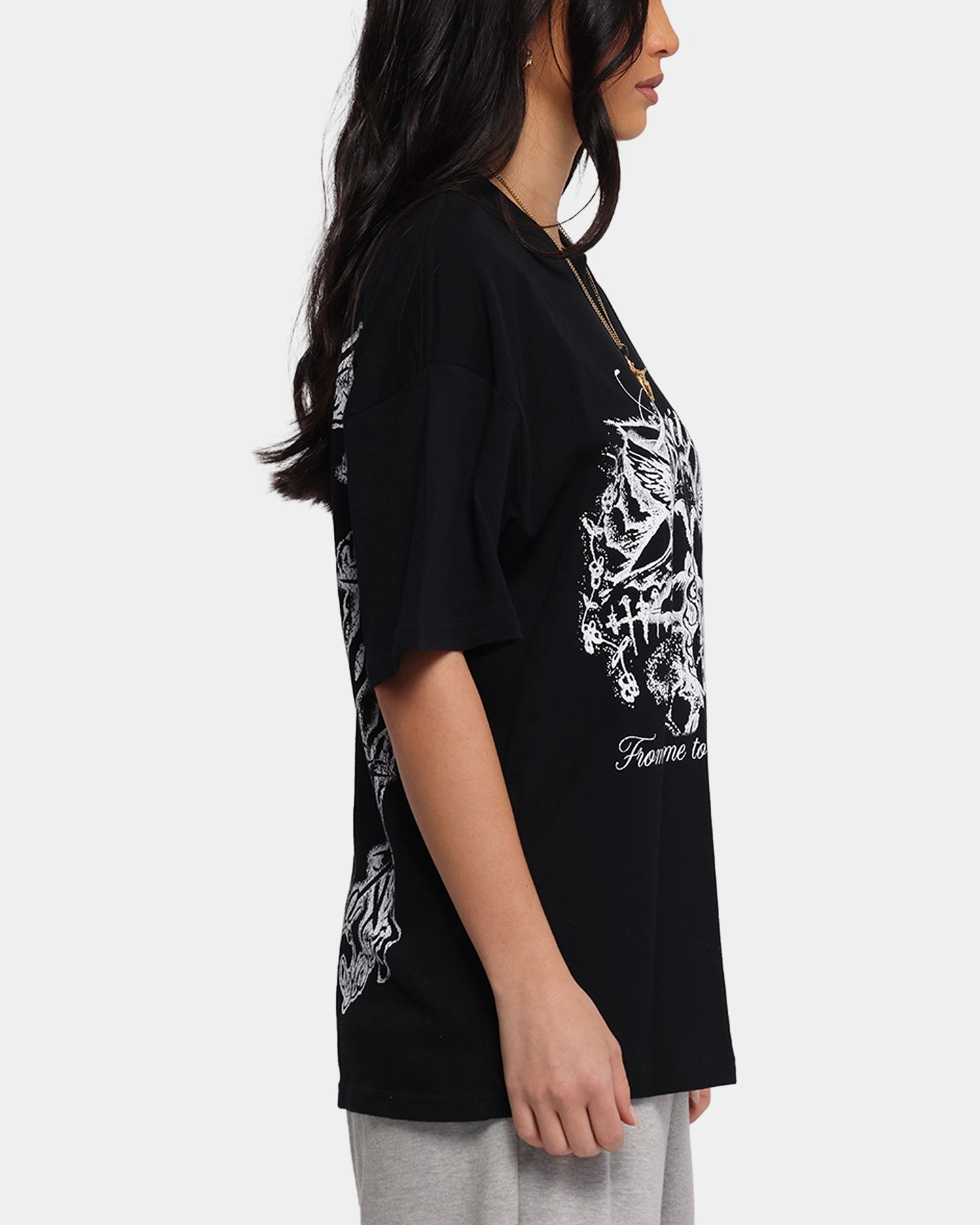 Loiter Earth Angel T-Shirt Black elastic waistband FlexibleKnit
