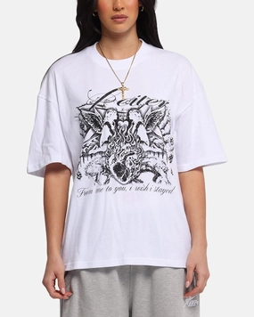 No Shrink Technology City Fashion Look Loiter Earth Angel T-Shirt White