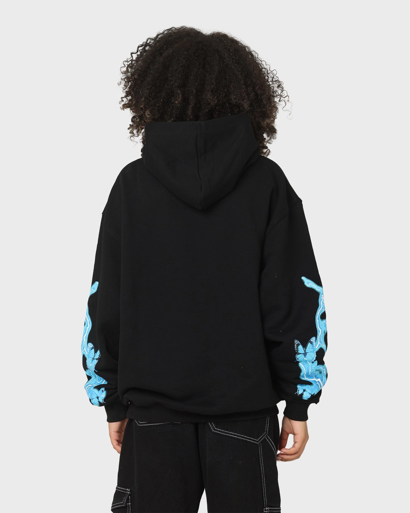 Brush Stock Loiter Electro Butterfly Hoodie Black