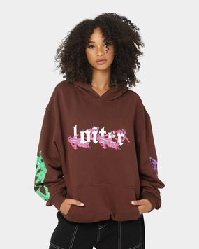 Loiter Electro Butterfly Hoodie Brown Wrap special - occasion wear