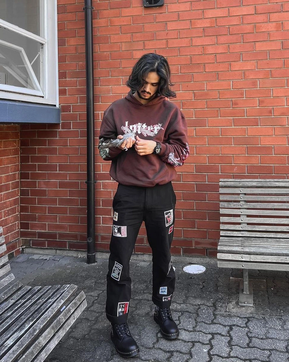 Loiter Electro Butterfly Hoodie Brown suitable for sports games Functional Design