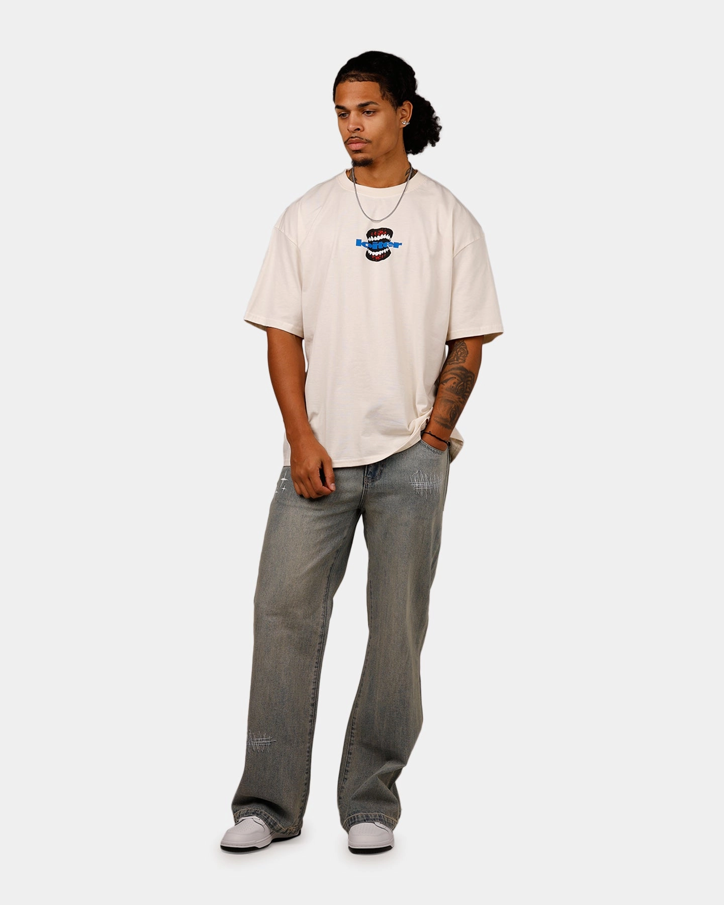 Quality Layer MoistureWicking Technology Loiter Empire T-Shirt Off White