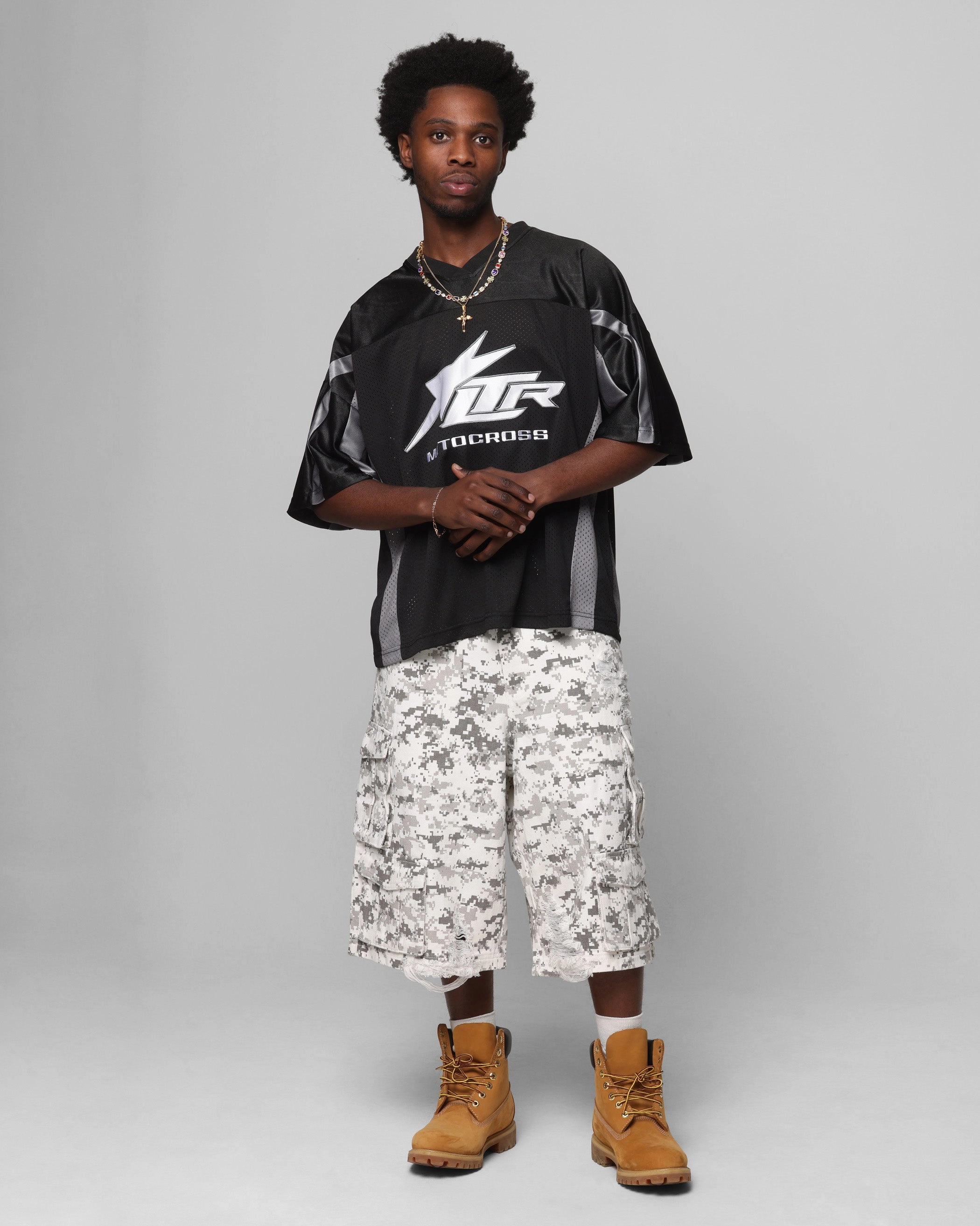 Loiter End Zone Jersey Black Quick Release Zipper Tech