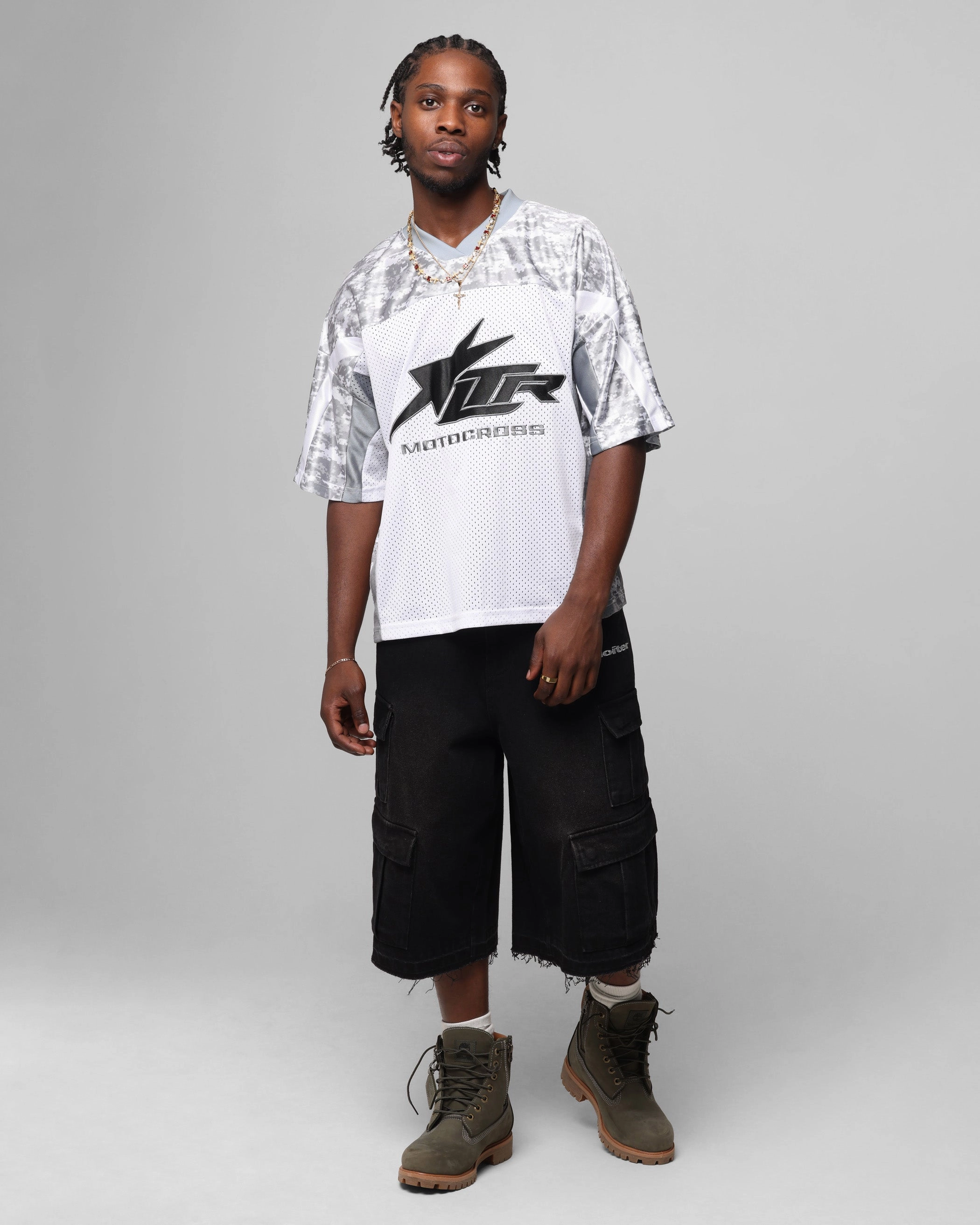 Loiter End Zone Jersey Snow Camo Fade Resistant Finish Durable Performance