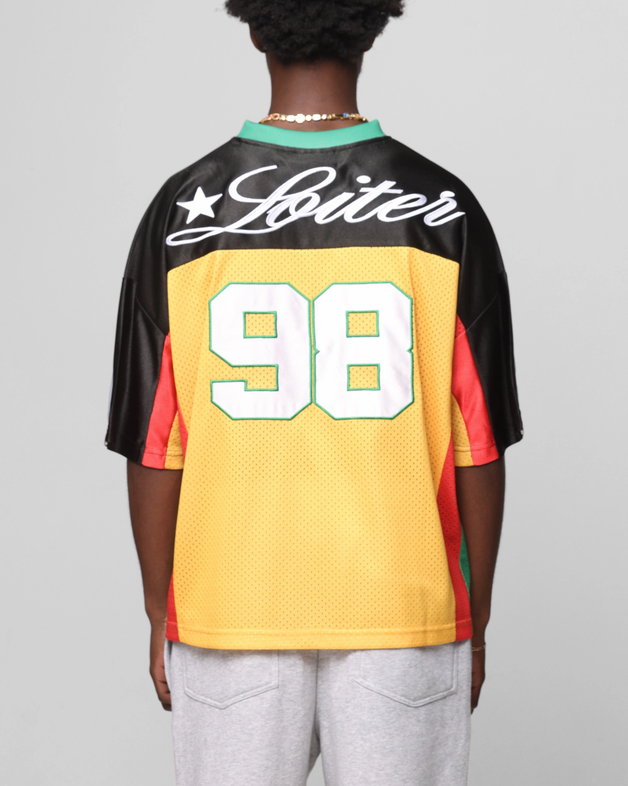Tear Resistant Construction Loiter End Zone Jersey Yellow/Green/Red