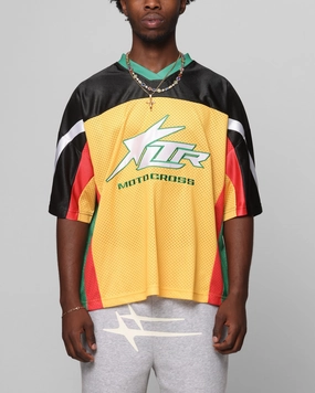 Non Irritating Seamless Edges Loiter End Zone Jersey Yellow/Green/Red