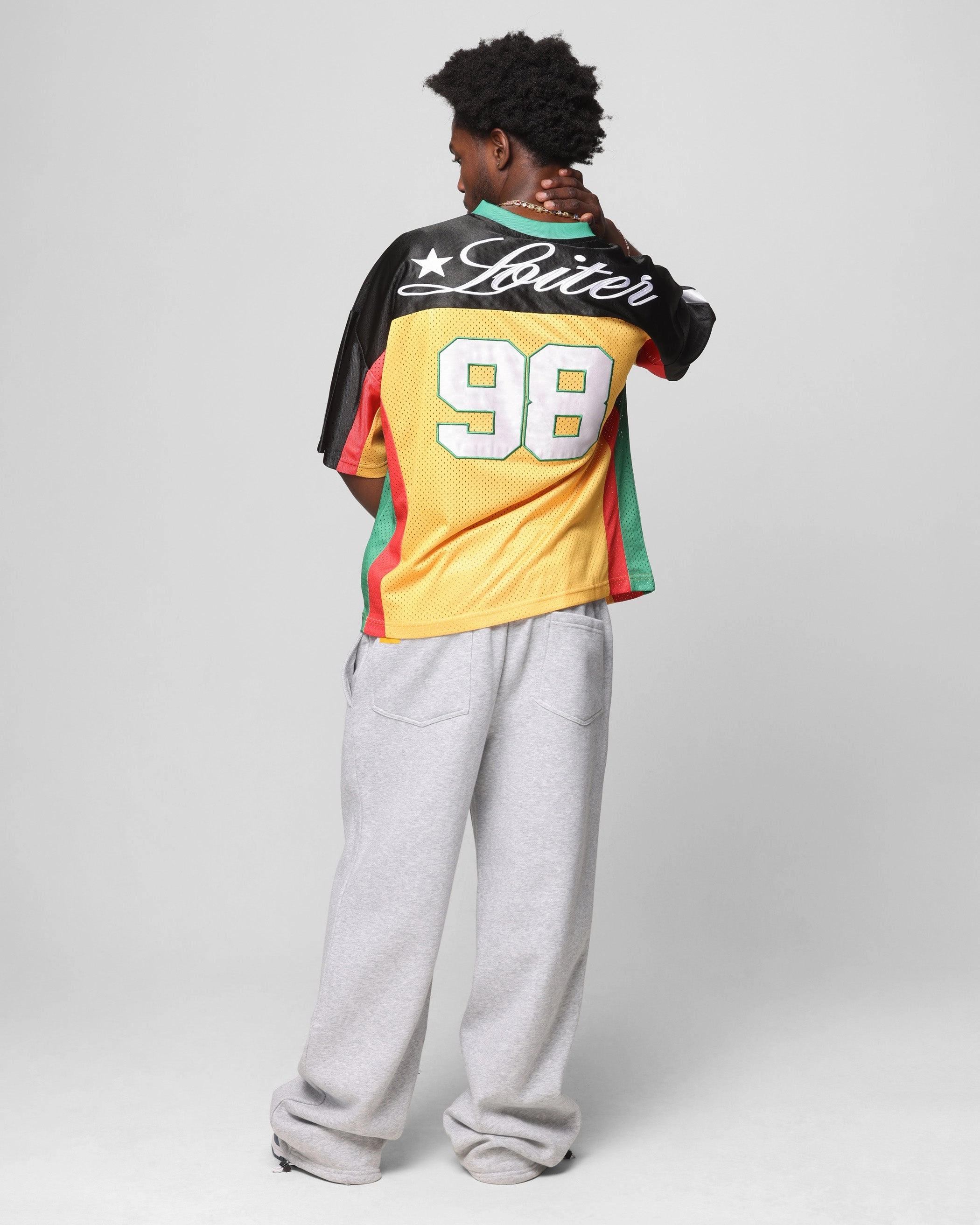 Stylish Comfort Loiter End Zone Jersey Yellow/Green/Red