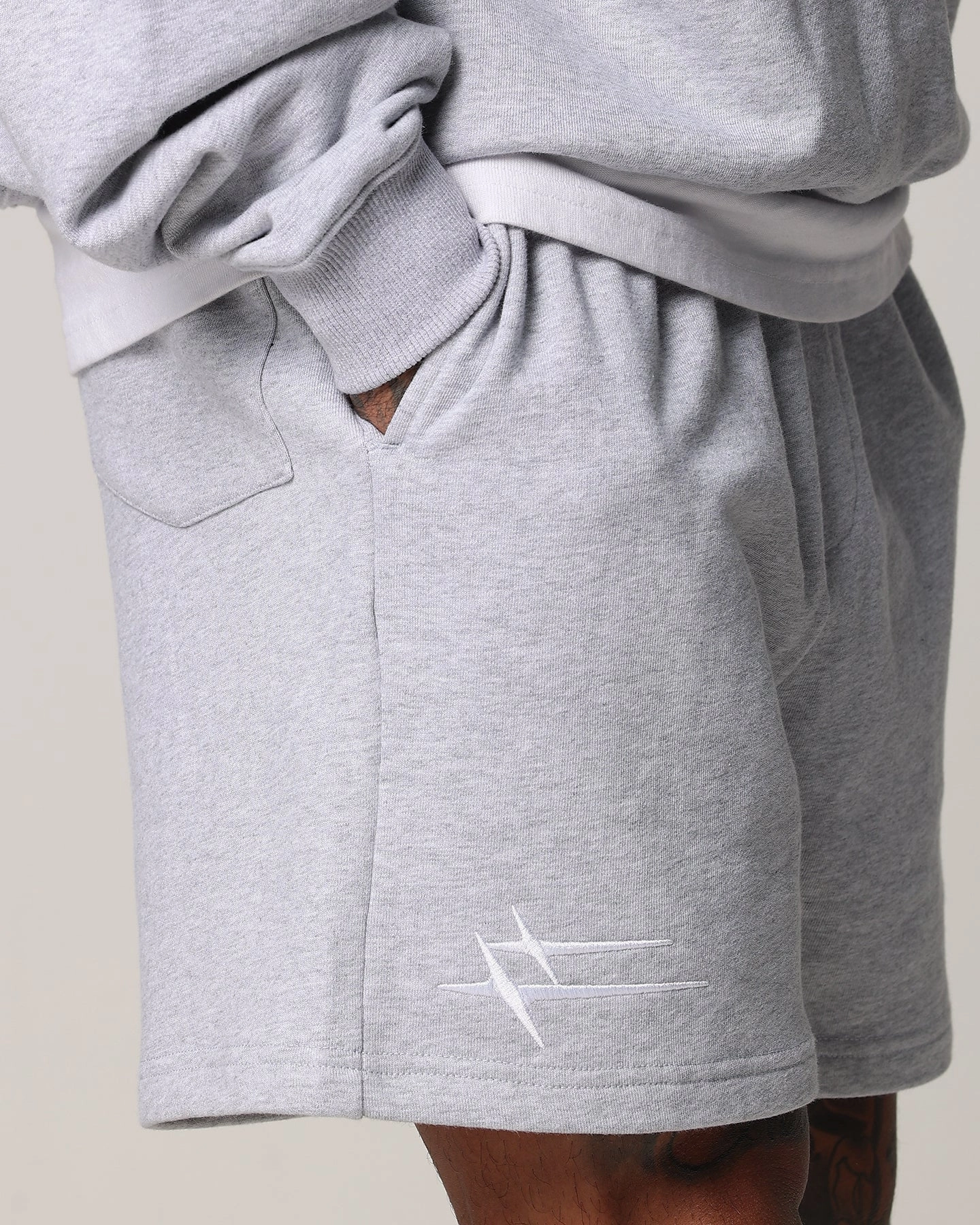 Urban Mood Loiter Essential Spire Shorts Grey Marle