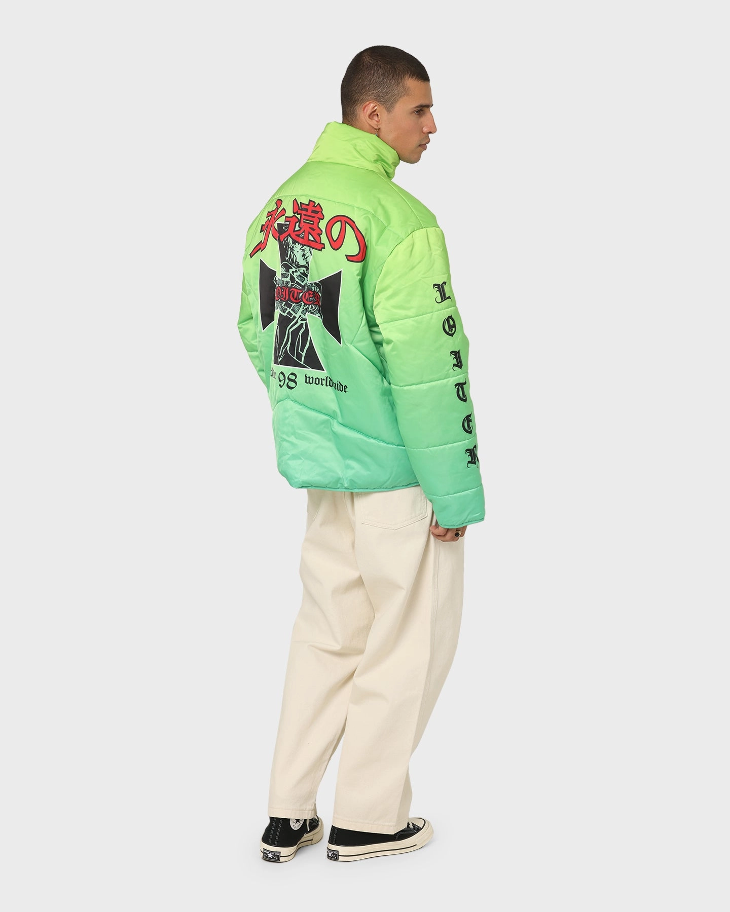 theater performance Loiter Eternal Puffer Jacket Neon Green
