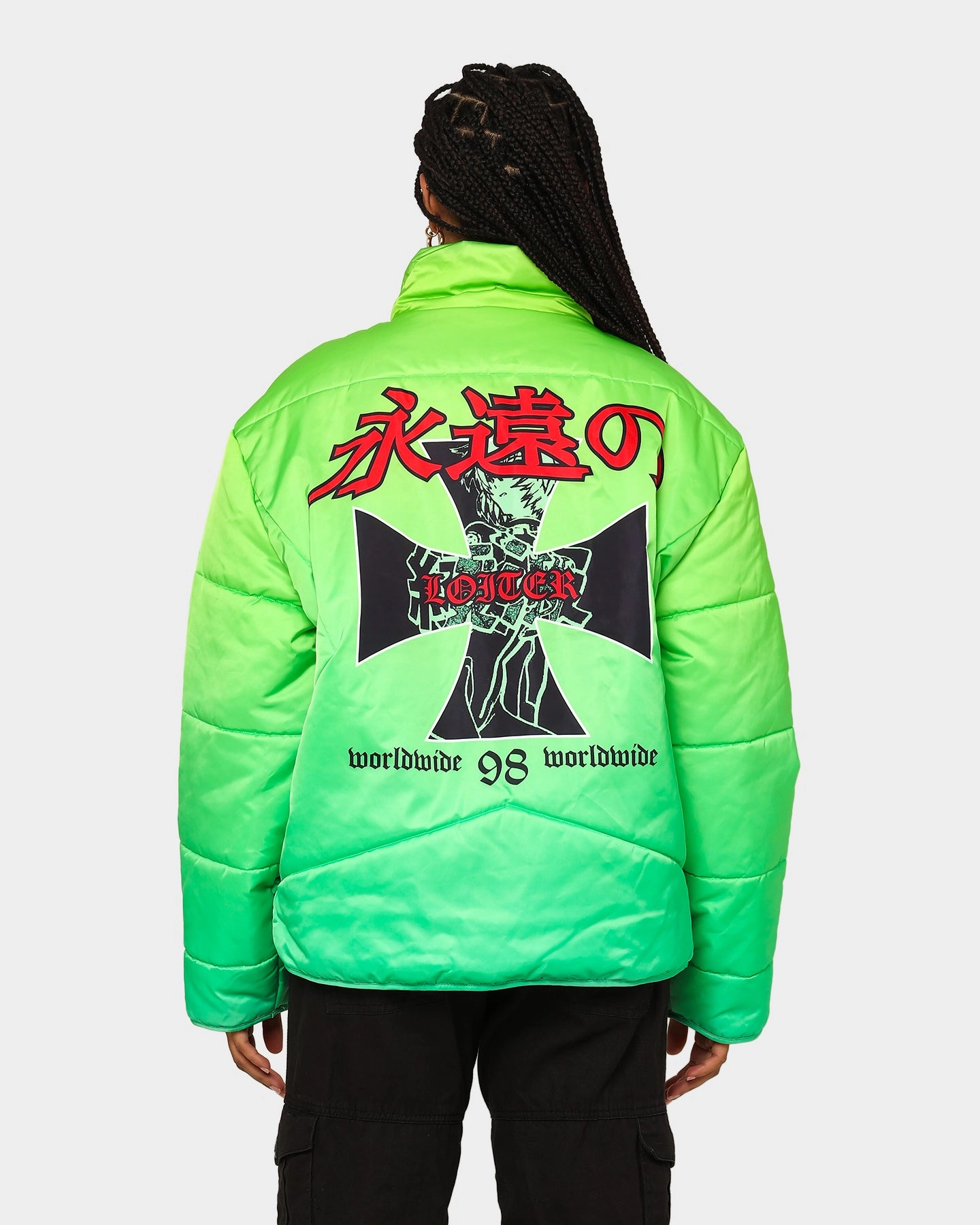 Hold library Loiter Eternal Puffer Jacket Neon Green