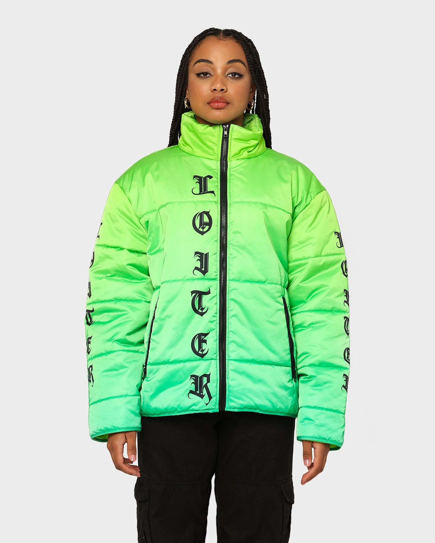 Loiter Eternal Puffer Jacket Neon Green Dresser Contribute