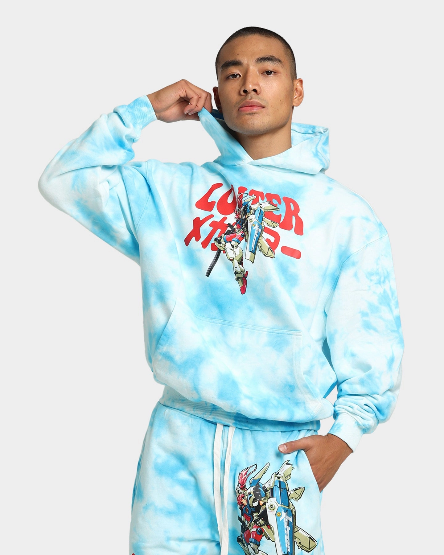 Loiter Eternal Tie Dye Hoodie Blue Age Party