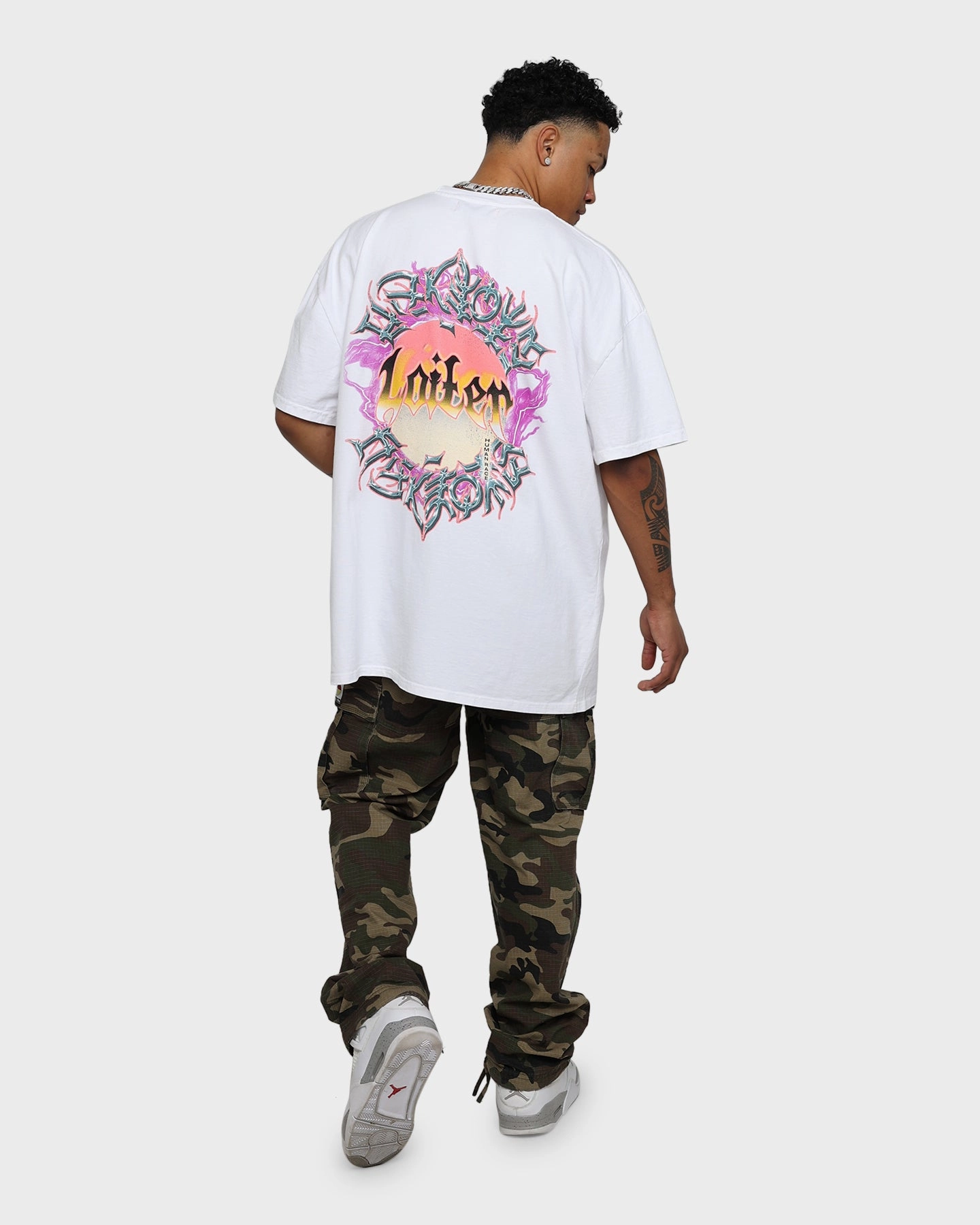 Unisex Classic Style Loiter Ethereal Vintage T-Shirt White