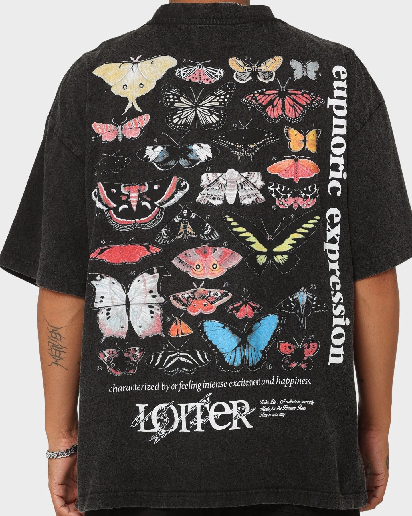 Loiter Euphoria Vintage T-Shirt Vintage Black semi-formal style