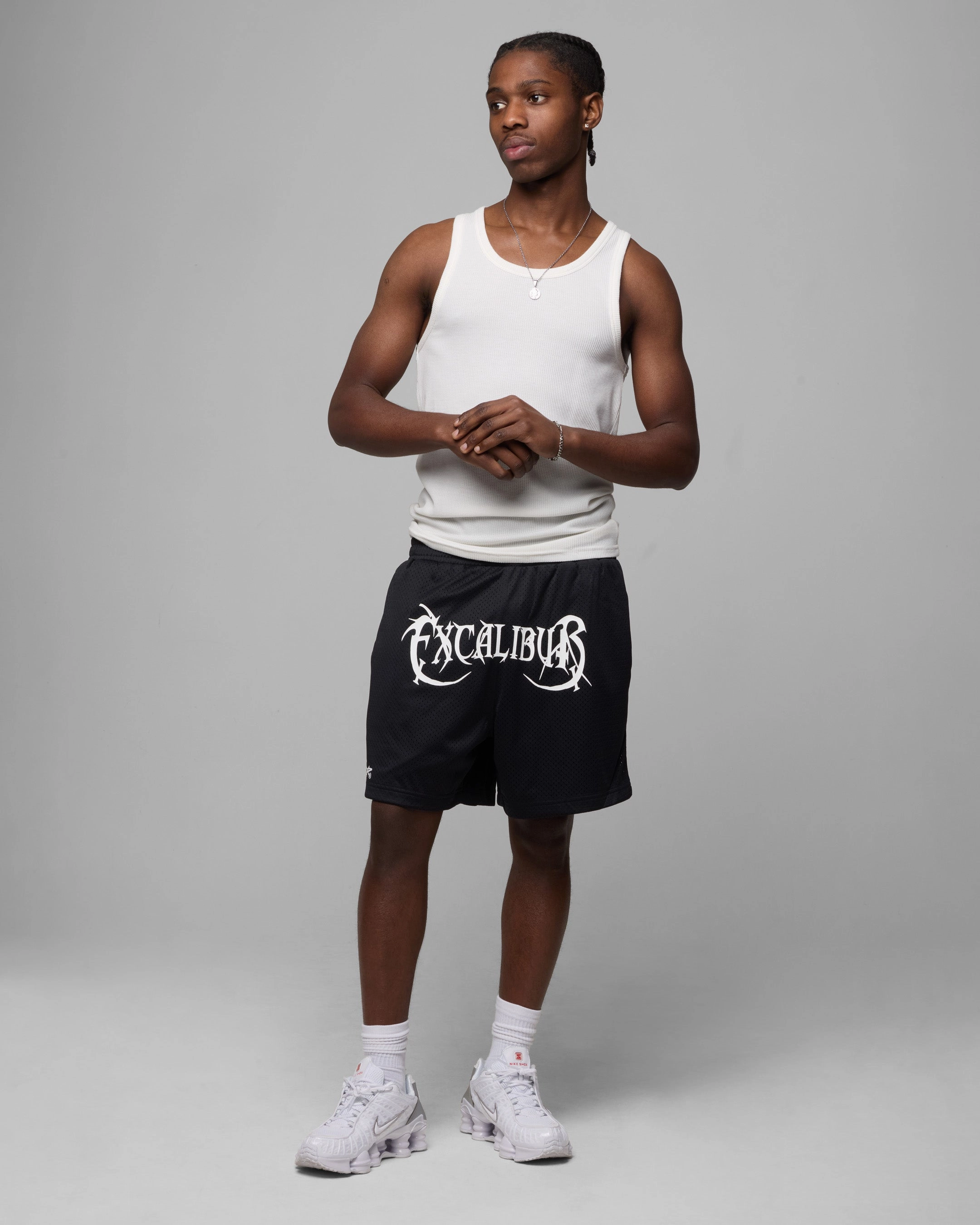 High Durability Weave Loiter Excalibur Mesh Shorts Black