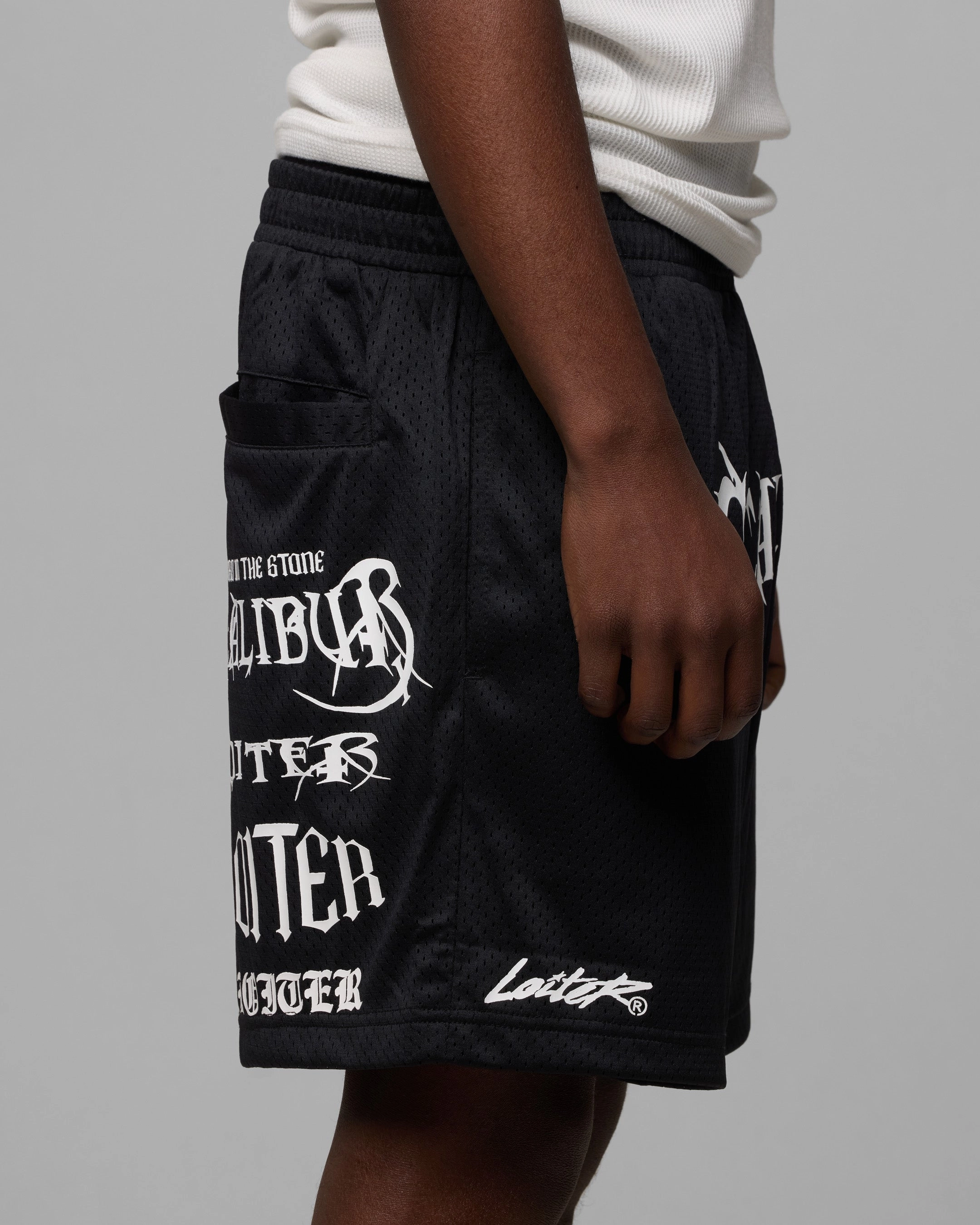 Loiter Excalibur Mesh Shorts Black Cargo Pockets Value for Money