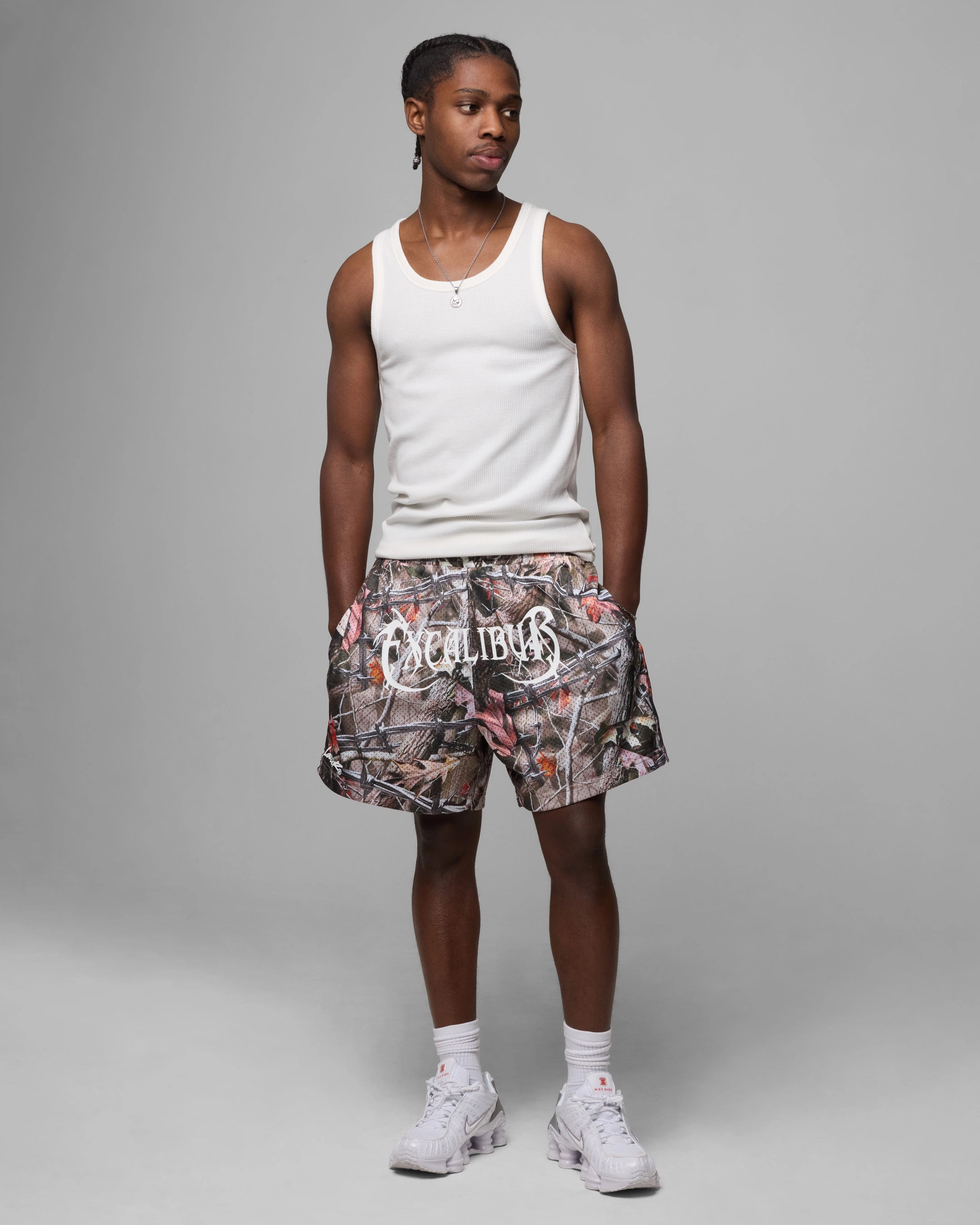 Formal Occasion High Rise Waist Loiter Excalibur Mesh Shorts Real Tree Camo