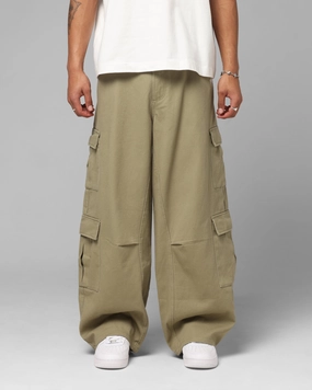HiddenDrawcord Loiter F-16 Balloon Cargo Pants Khaki