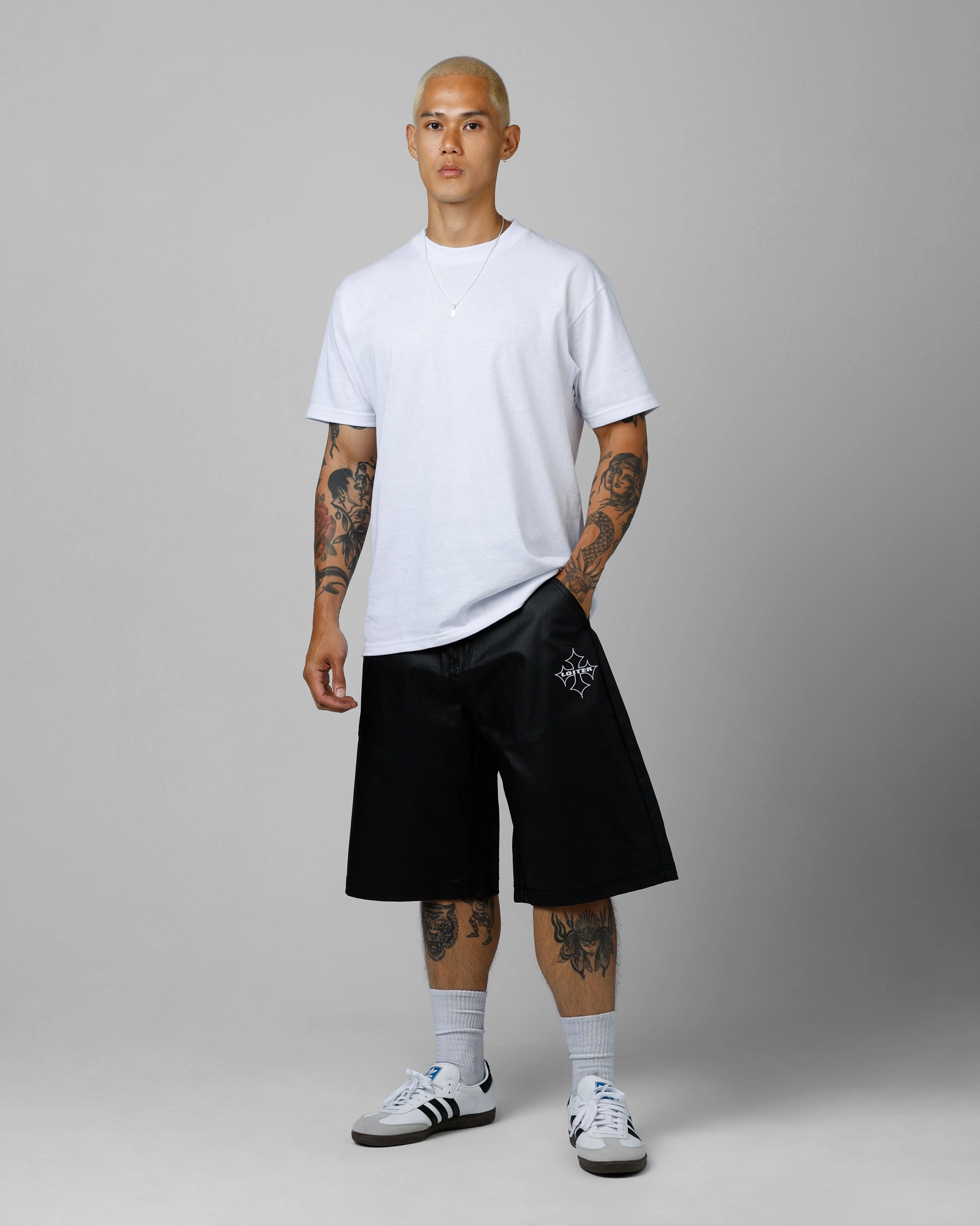 Loiter F-16 Denim Jorts Black Classic Fit Modular Storage Design