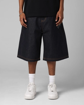 Loiter F-16 Denim Jorts Indigo Double Layered Reinforcement