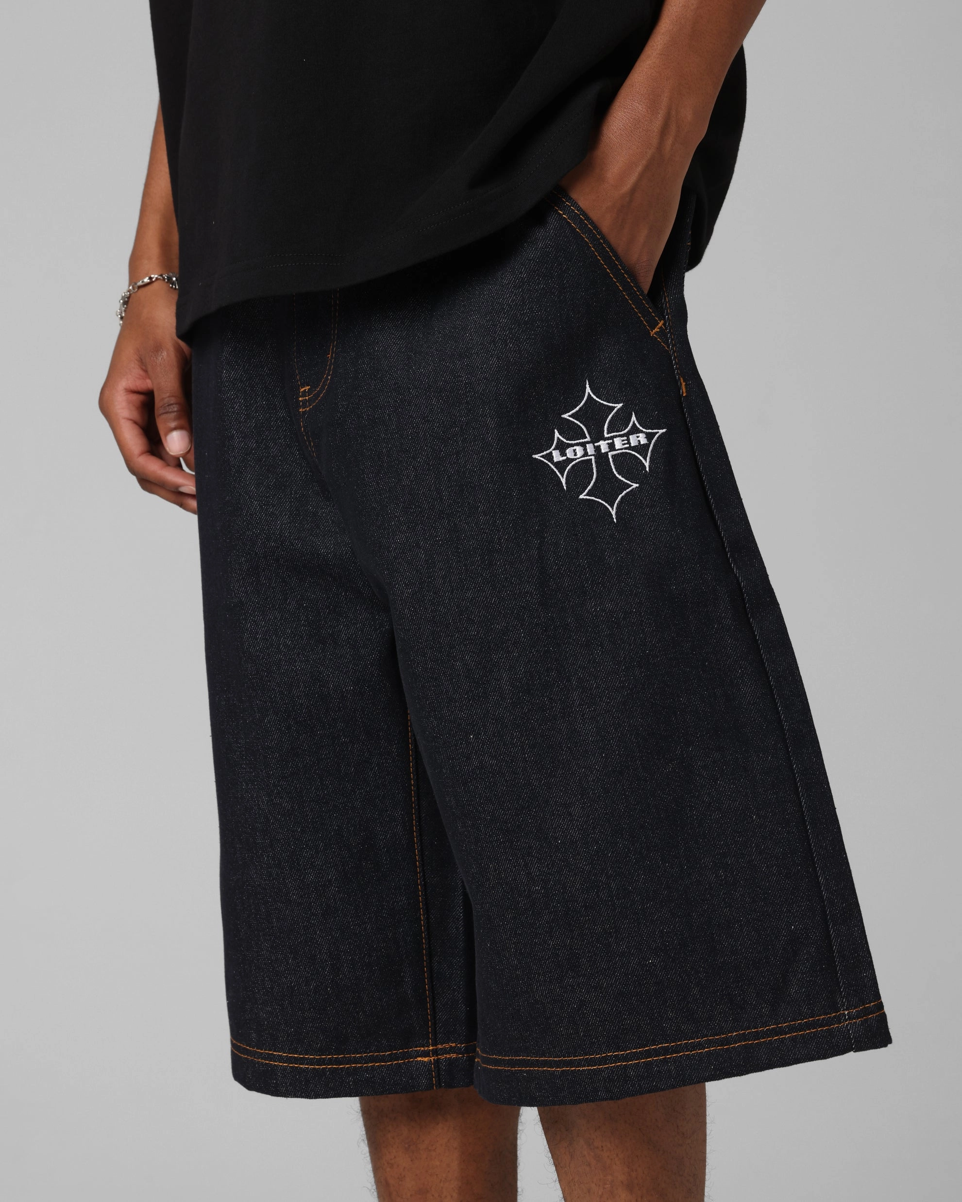 Loiter F-16 Denim Jorts Indigo jumpsuit UPF Sun Protection