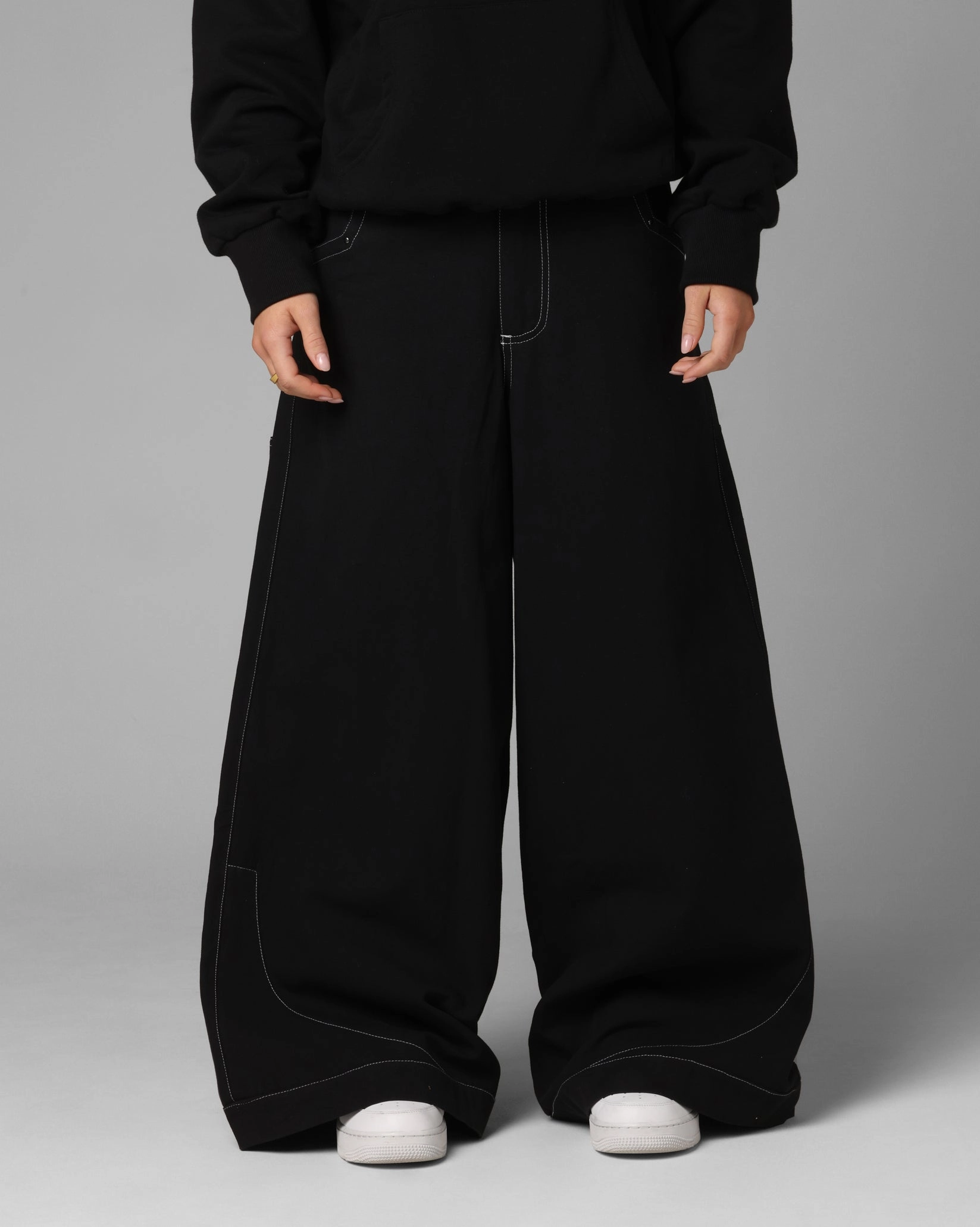 Sunny Vibes Casual Loiter F-22 Raver Jeans Black