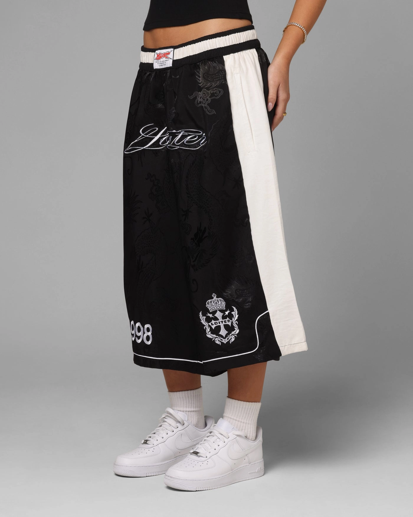 athletic clothing Loiter Fight Club 3 Quarter Shorts Black