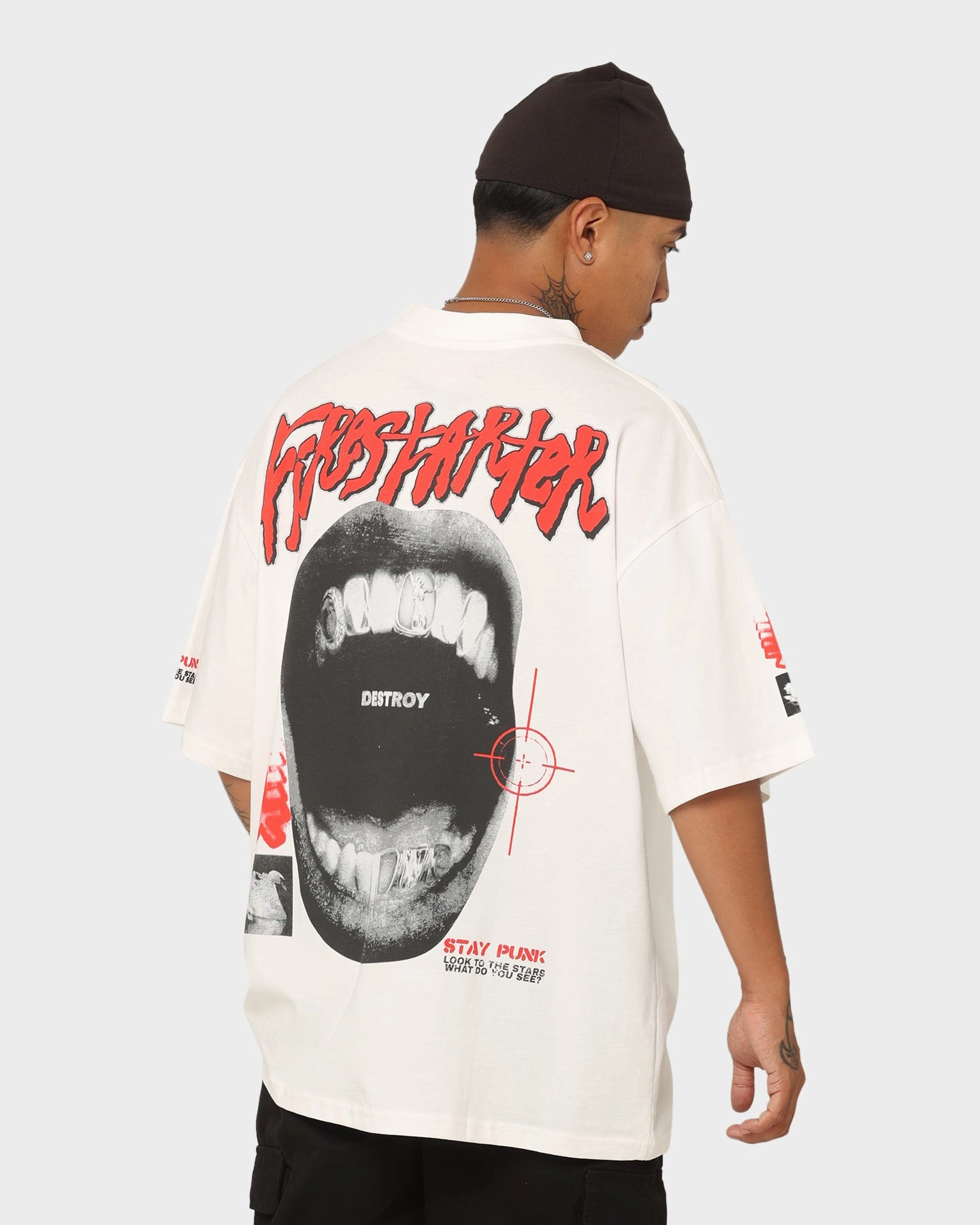Loiter Firestarter Vintage T-Shirt Off White Beach Wear Fit For All