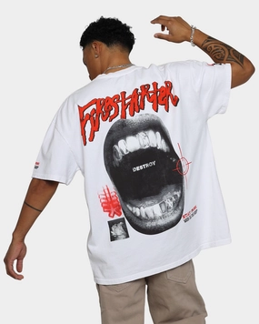 Sleep Comfort and Fit Loiter Firestarter Vintage T-Shirt White