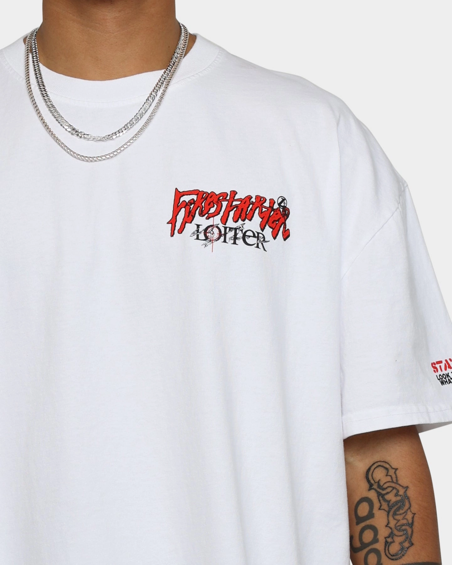 Loiter Firestarter Vintage T-Shirt White Stylish and Fun
