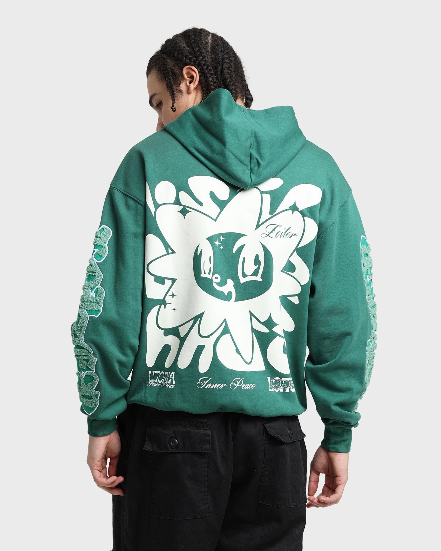 Rugged Comfort Loiter Fleur Hoodie Green
