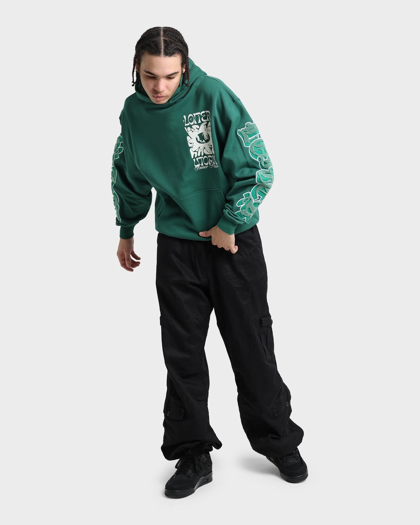 Loiter Fleur Hoodie Green student