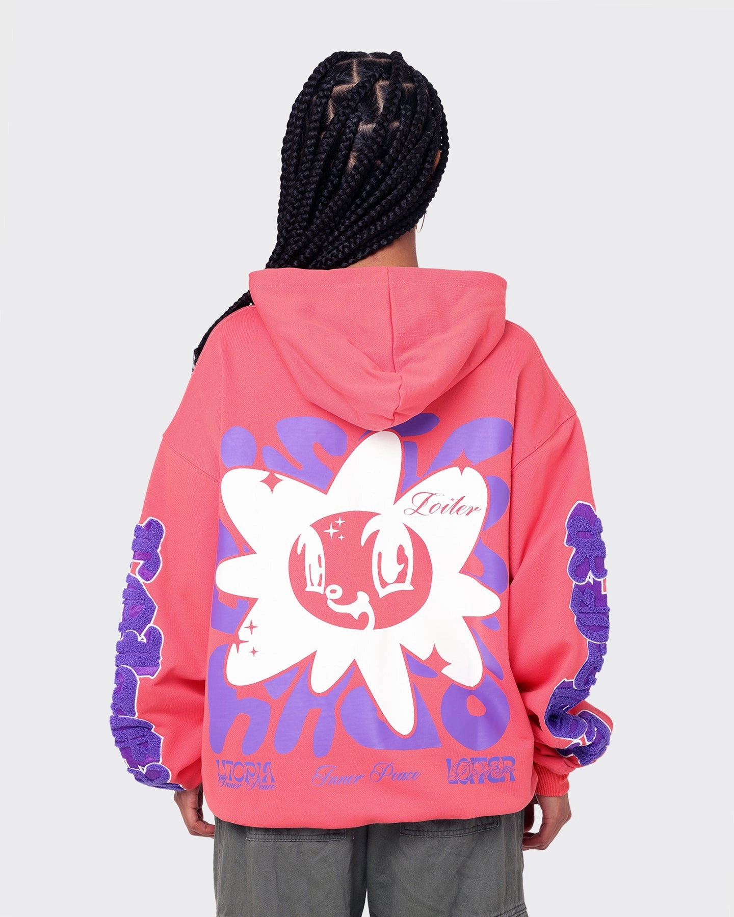 Loiter Fleur Hoodie Pink Effortless Wear