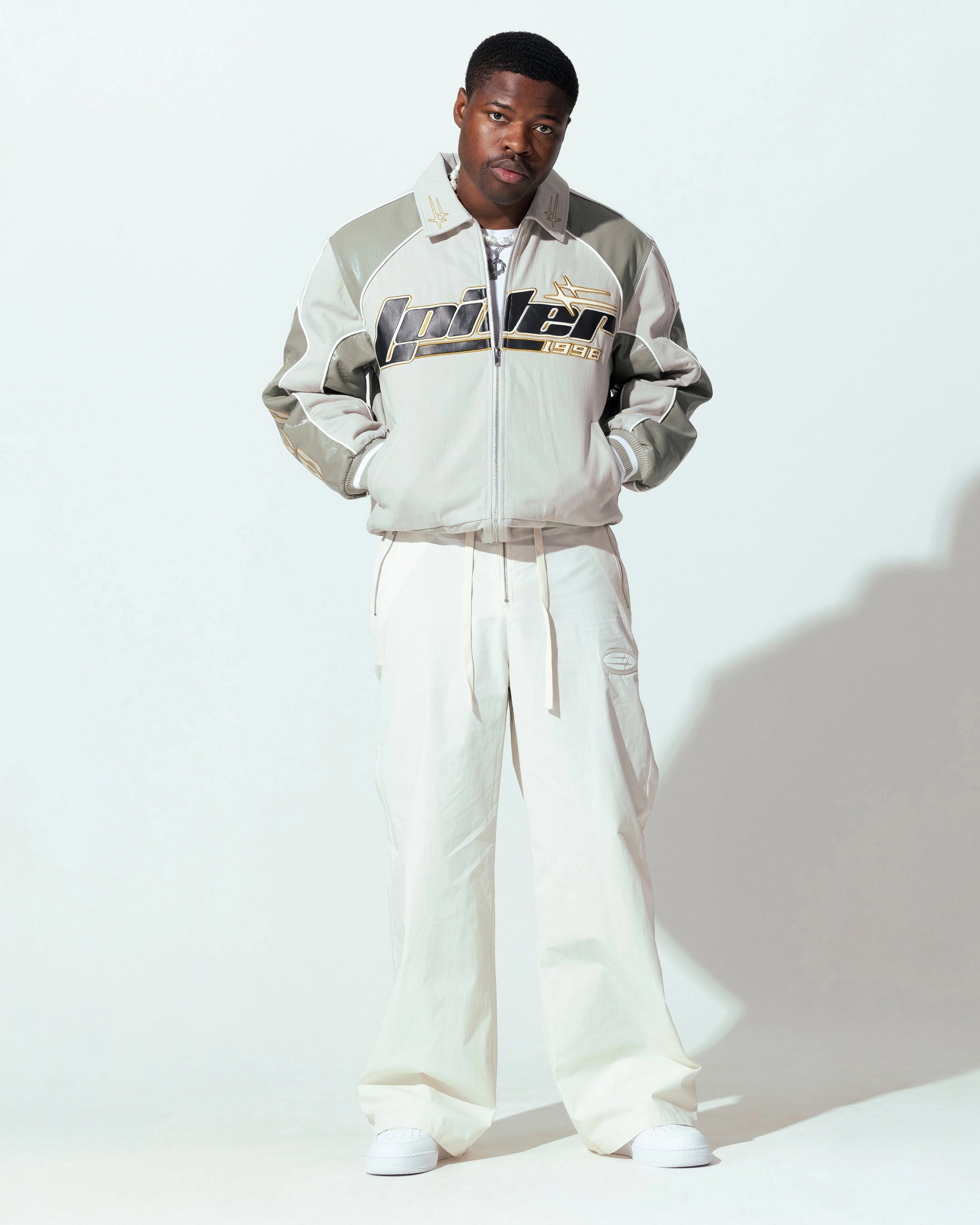 Mesh Backed Hood Loiter Formula Jacket Beige