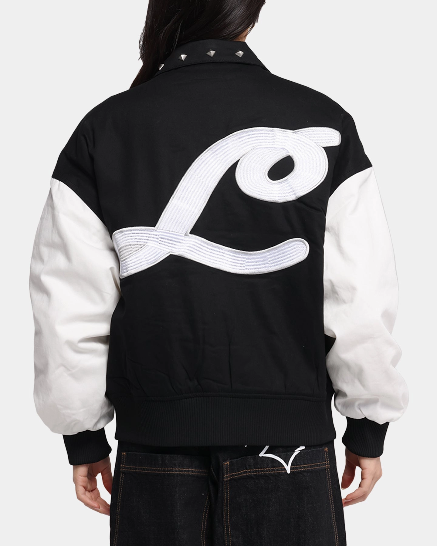 Loiter Frontier Varsity Jacket Black/Off White QuickDry Moisture Wicking
