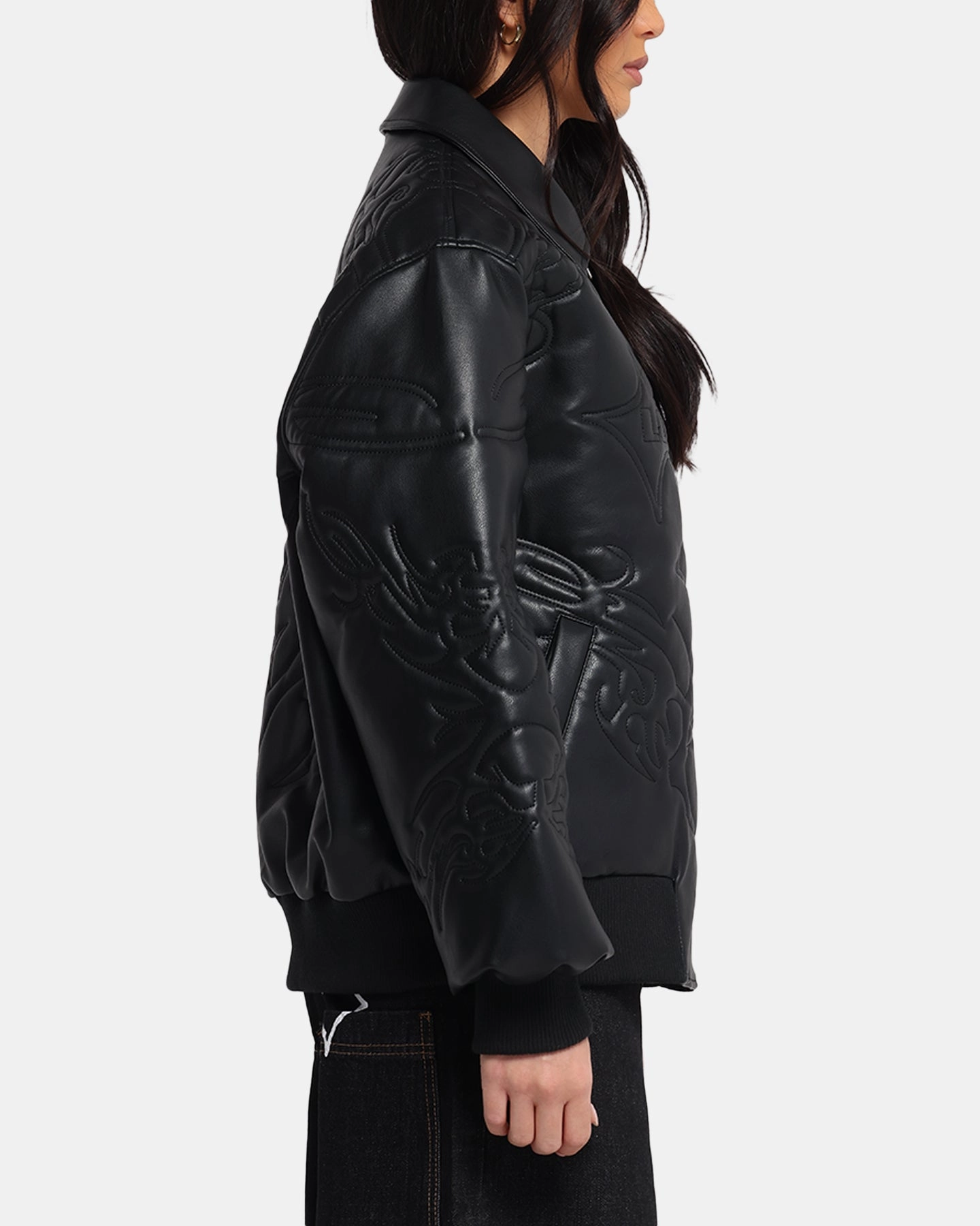 Classic Style Crush Loiter Fury Vegan Leather Jacket Washed Black