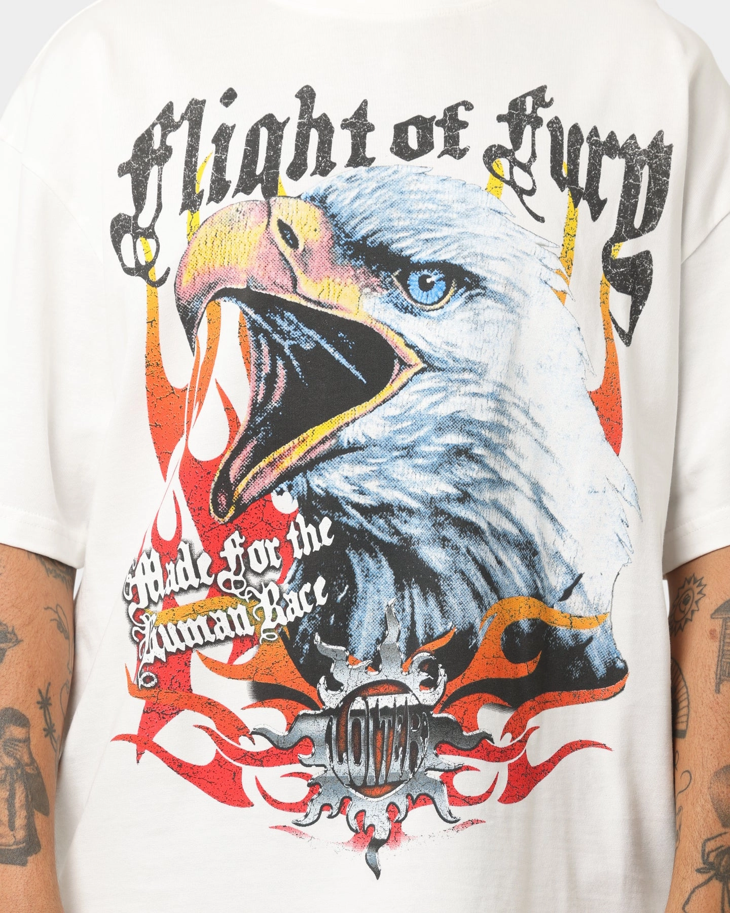 Essential Layer Loiter Fury Vintage T-Shirt Off White