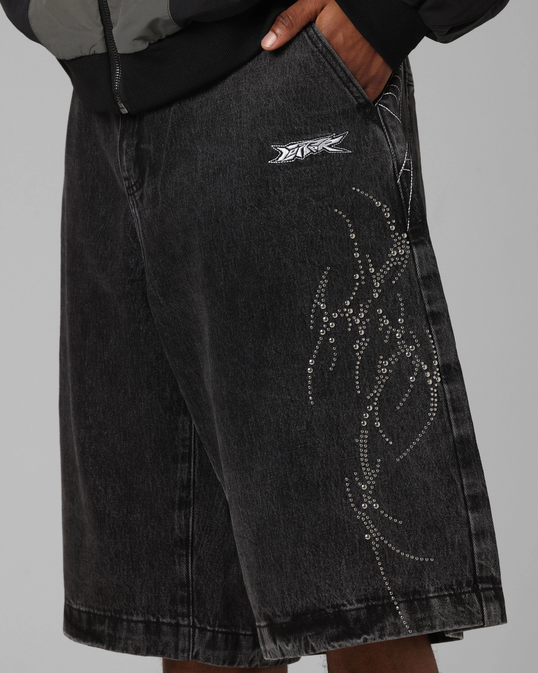 Dance wear Loiter Goth Clique Jorts Black