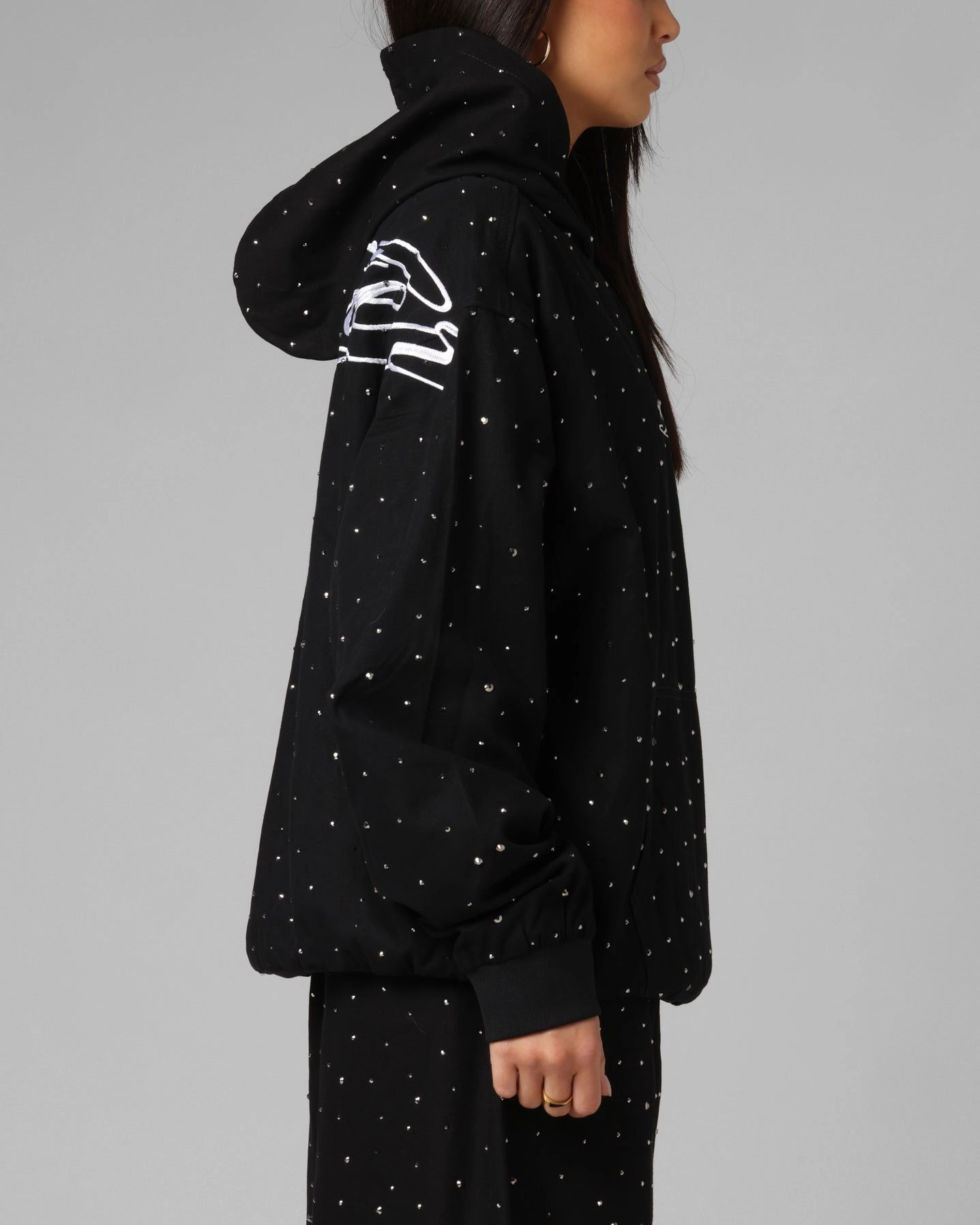 Loiter Hail Storm Premium Hoodie Black Waterproof Protection Lightweight insulation
