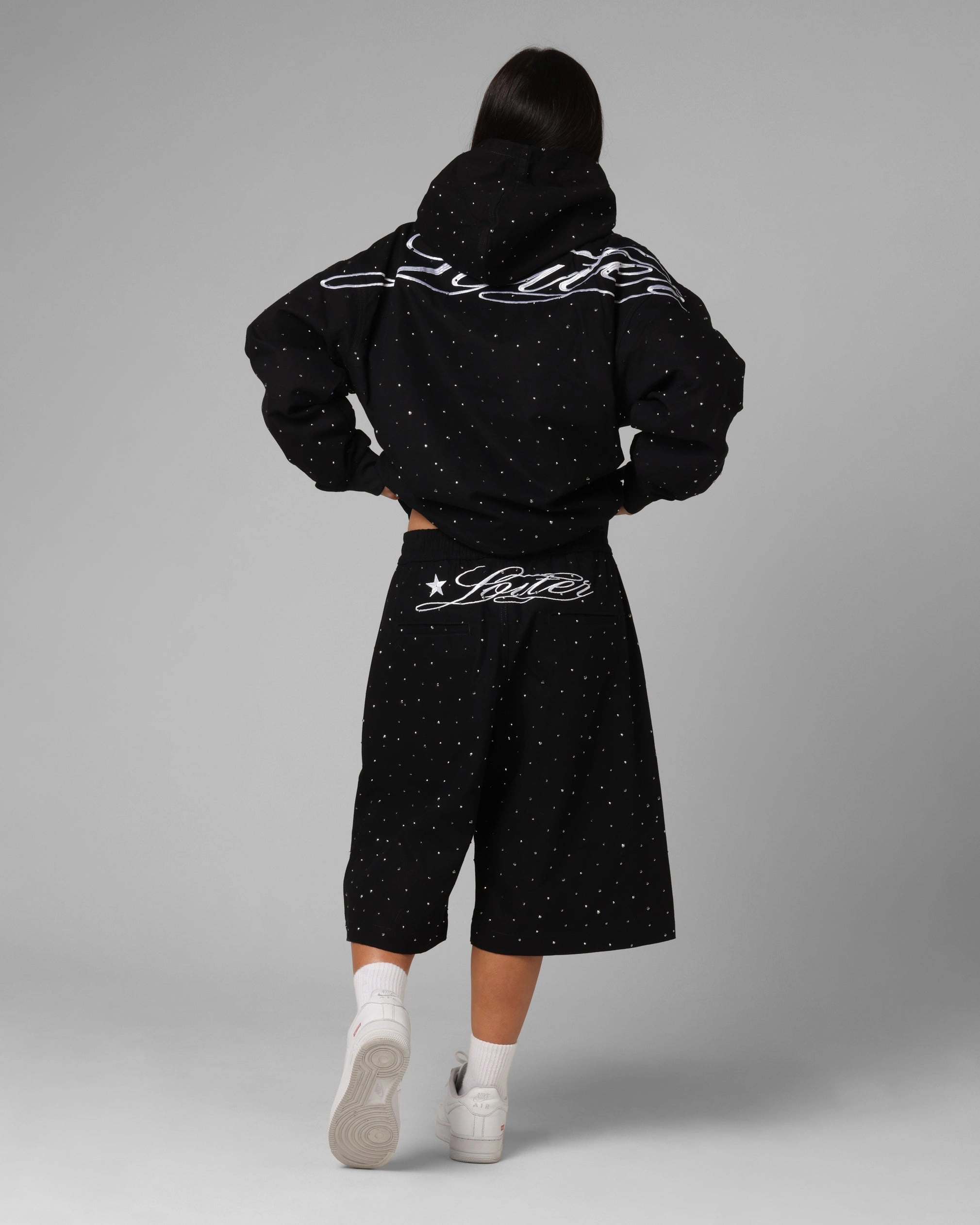 suitable for exercise Loiter Hail Storm Premium Hoodie Black