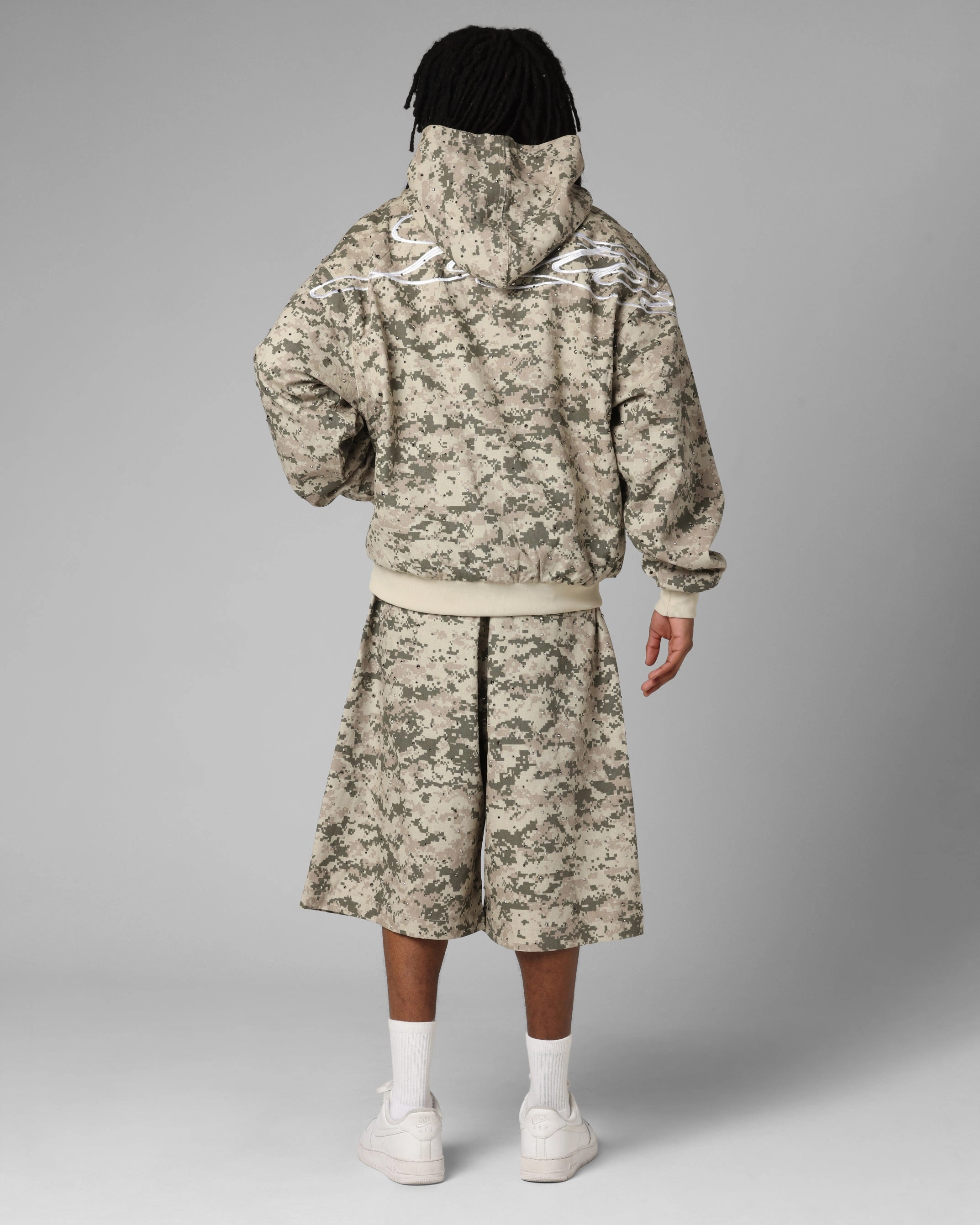 Cold resistant Strategic Mesh Placement Loiter Hail Storm Premium Hoodie Digi Camo