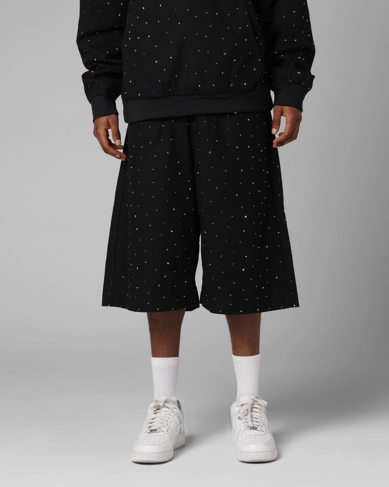 All Day Comfort Printed design Loiter Hail Storm Shorts Black