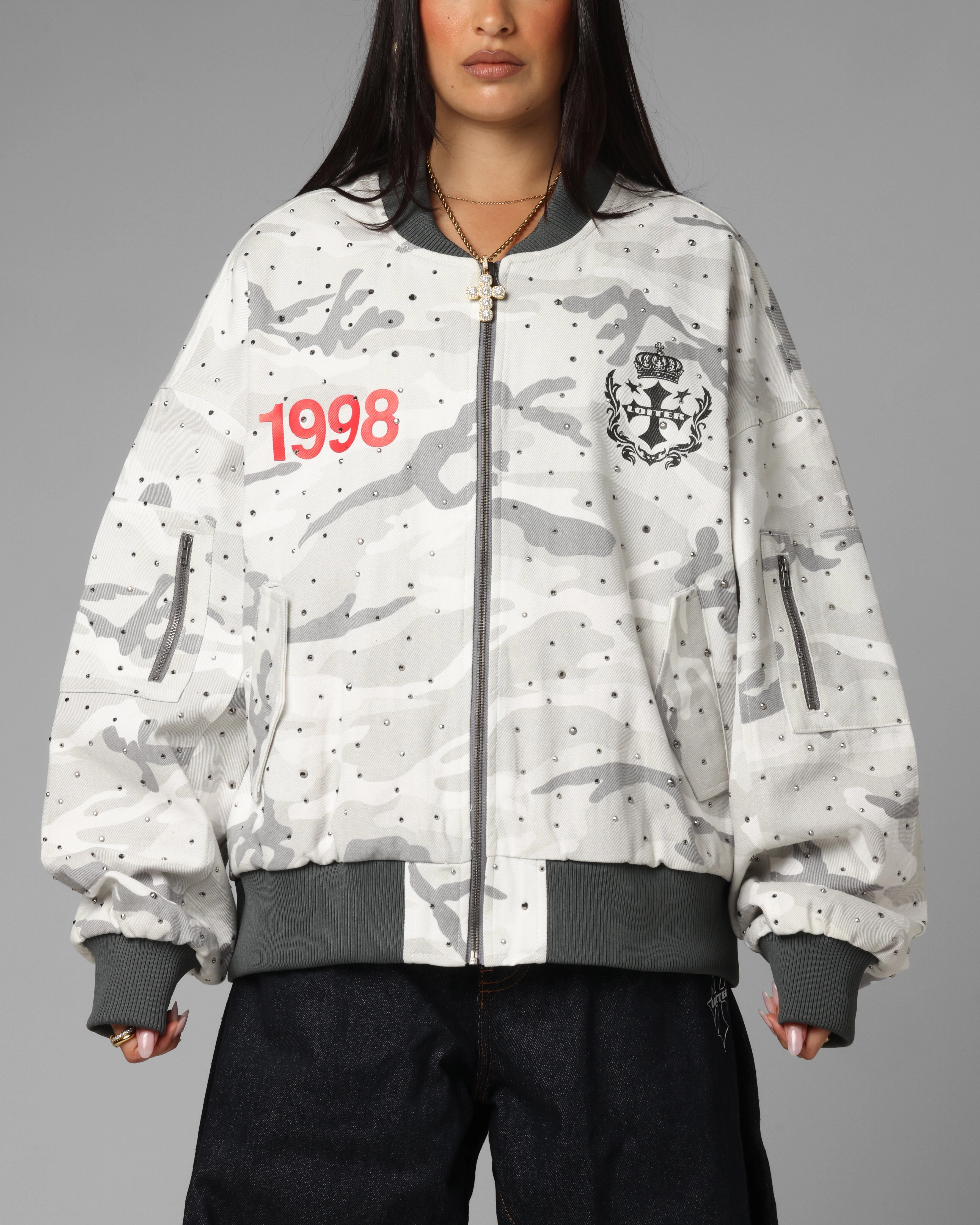 Loiter Hailstorm Bomber Snow Camo Focus