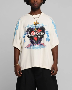 Hiking durability Loiter Hearts T-Shirt Off White