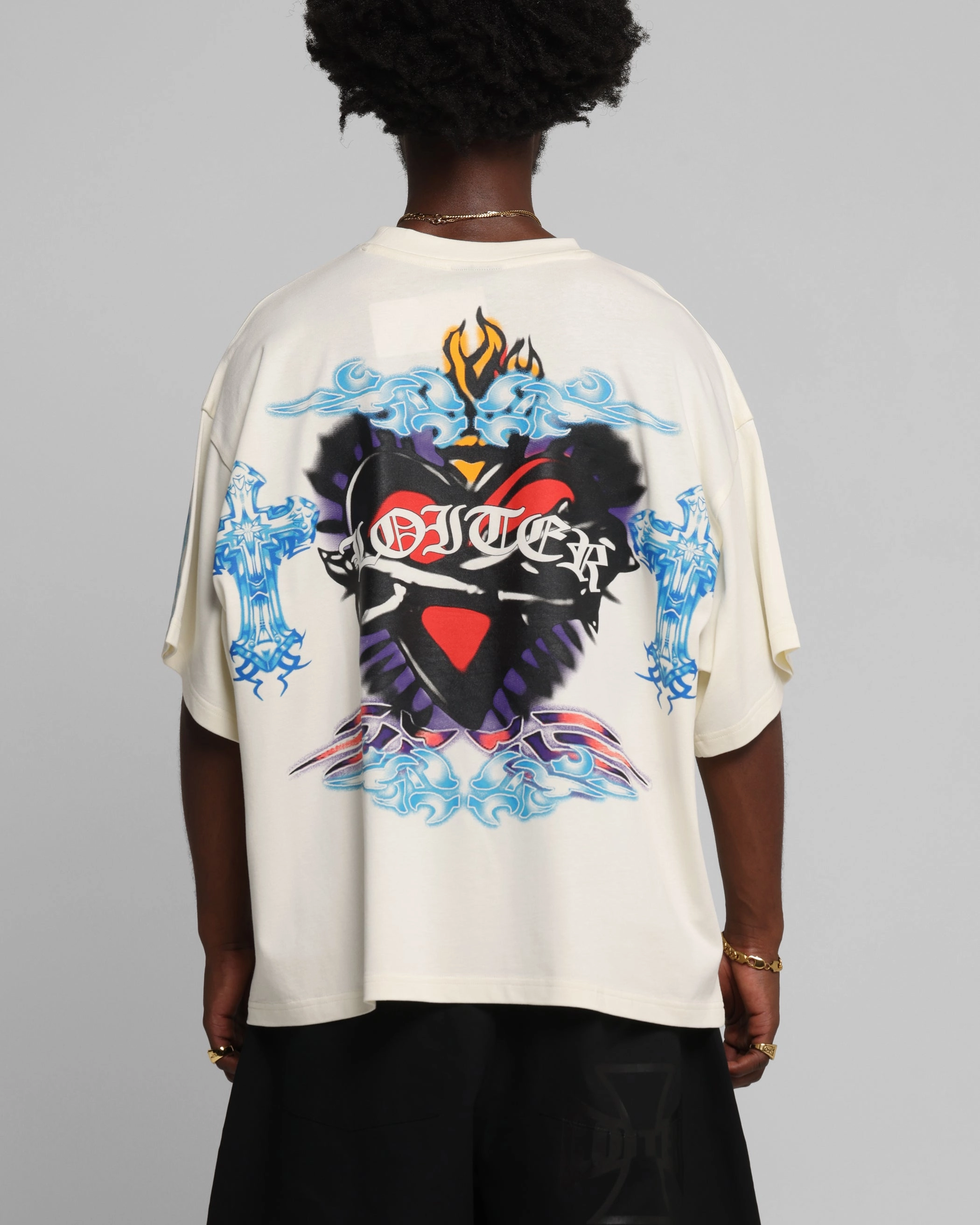 Loiter Hearts T-Shirt Off White Timeless Appeal
