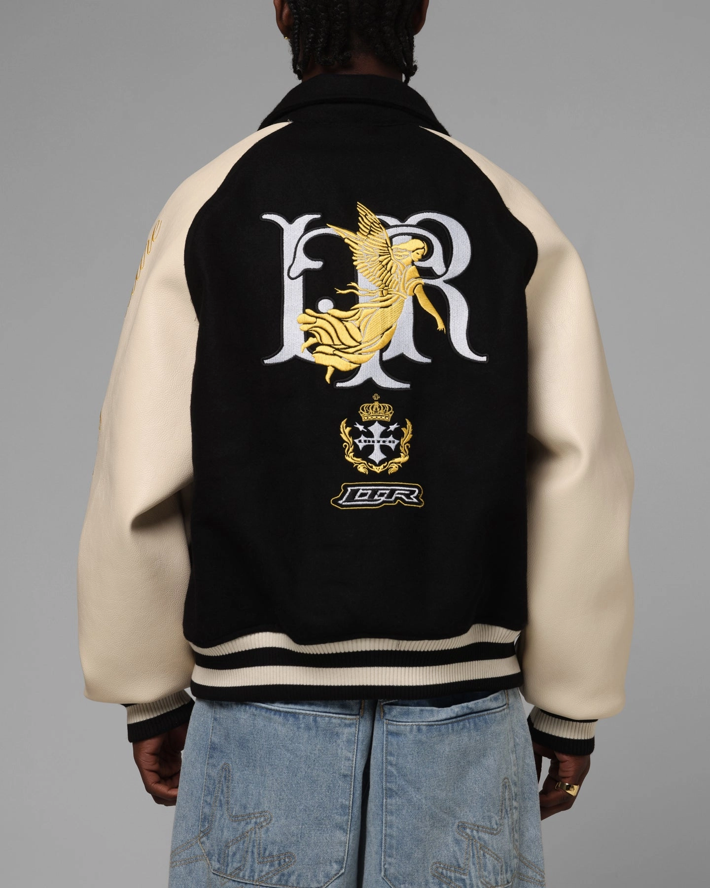 Eyeliner Loiter Heaven Varsity Jacket Black/Off White