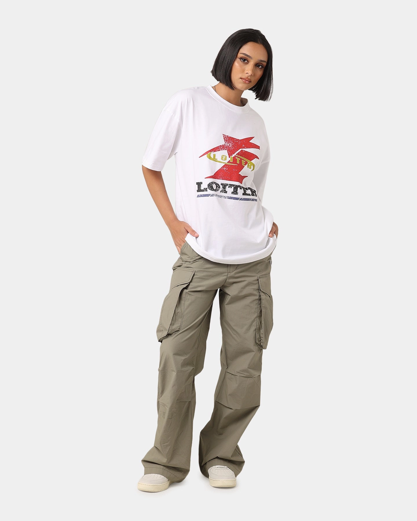 Thermal Regulating Layer High-End Quality Loiter Horse Power Vintage T-Shirt White