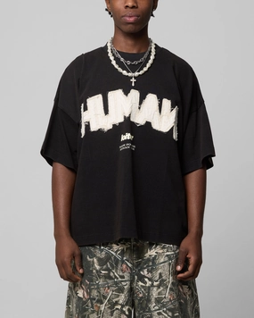 Loiter Human Box T-Shirt Vintage Black Eco Friendly Production